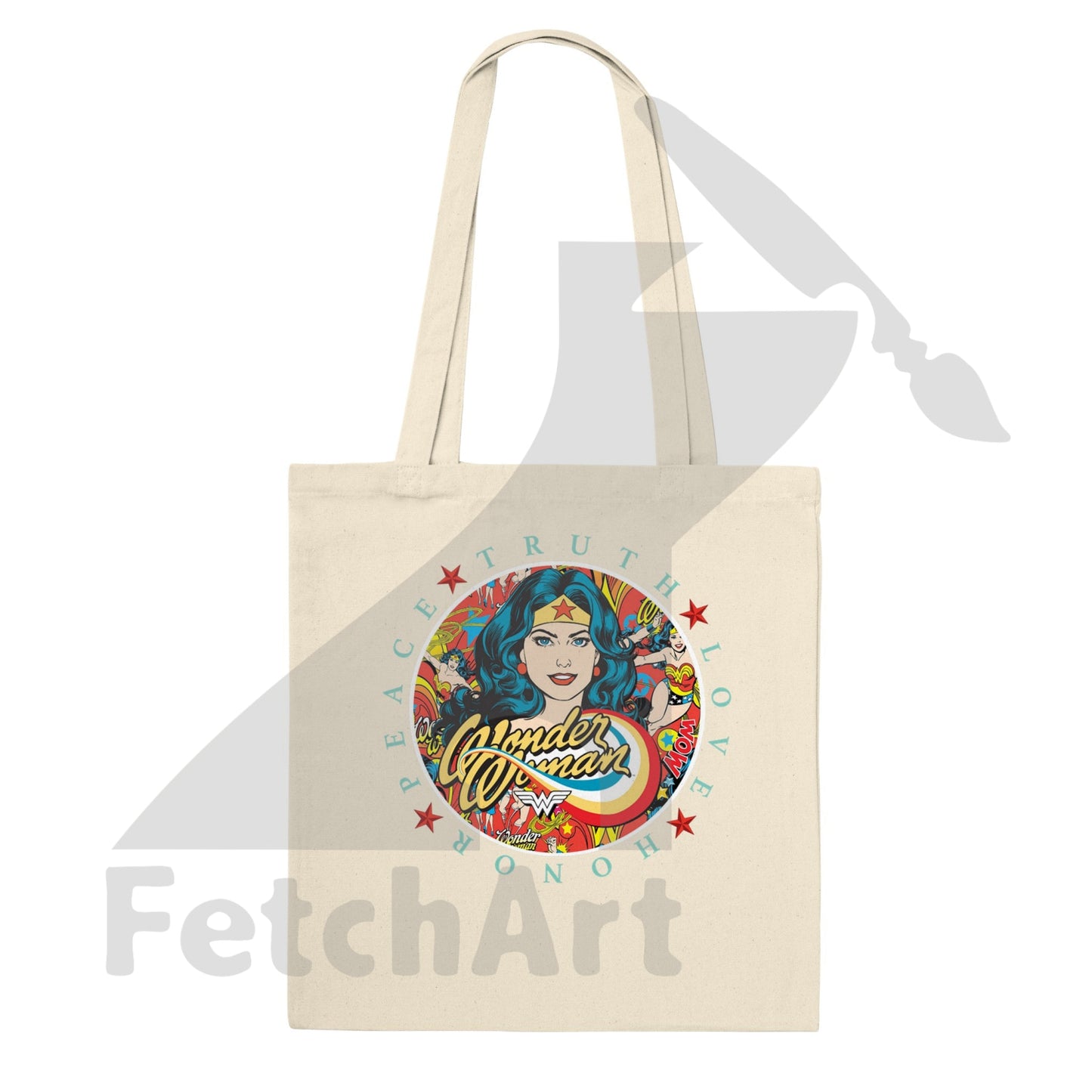 Classic Tote Bag: Empower Your Journey with Wonder Woman Tote Power! - Fetch Art