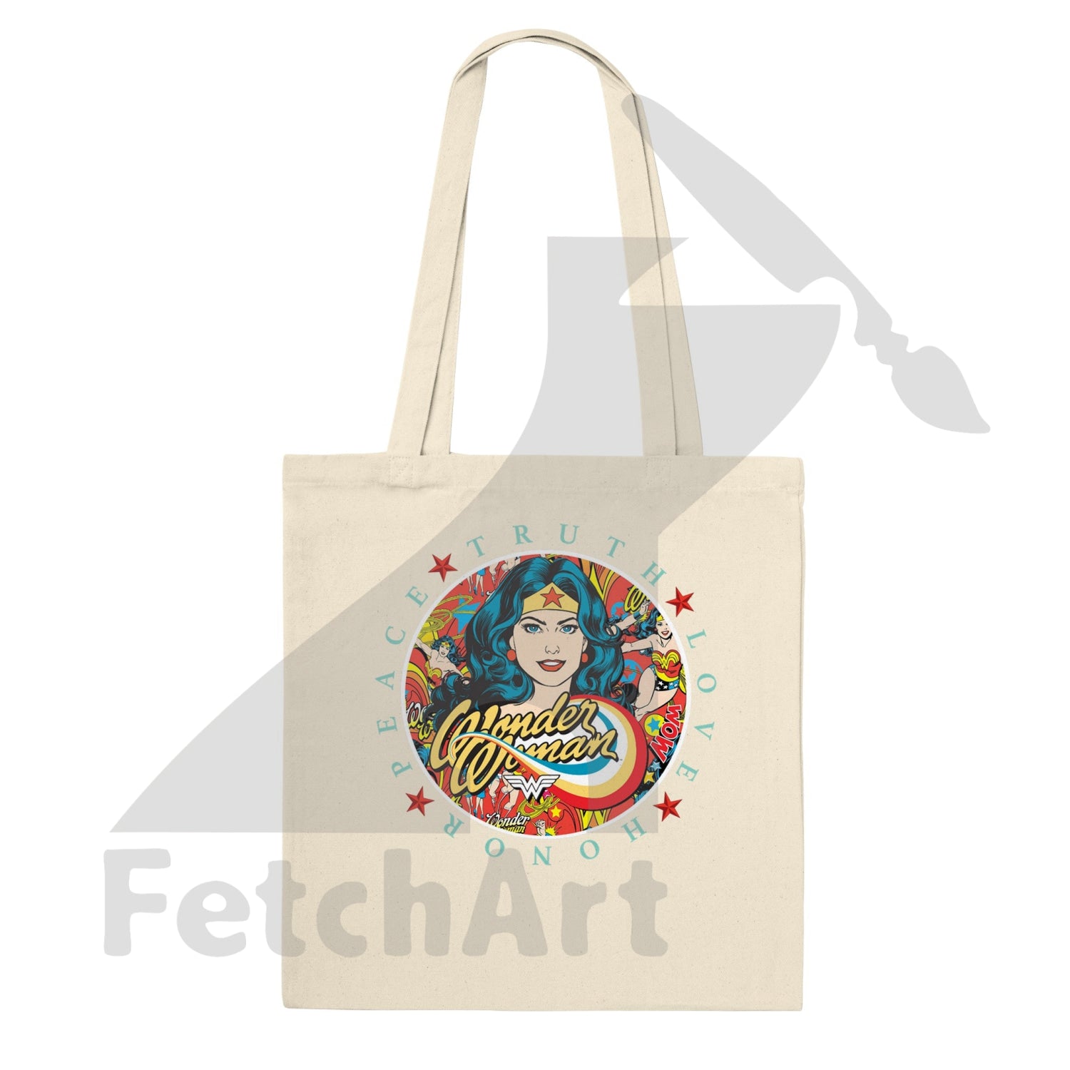 Classic Tote Bag: Empower Your Journey with Wonder Woman Tote Power! - Fetch Art