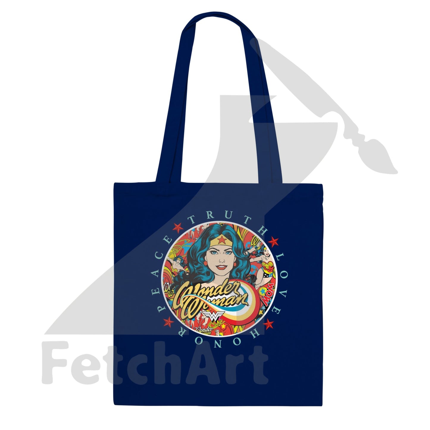 Classic Tote Bag: Empower Your Journey with Wonder Woman Tote Power! - Fetch Art