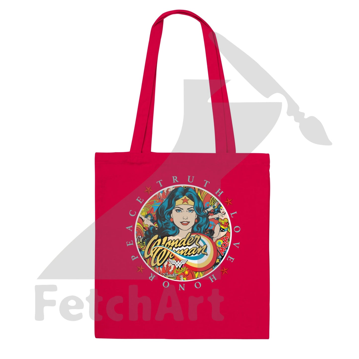 Classic Tote Bag: Empower Your Journey with Wonder Woman Tote Power! - Fetch Art