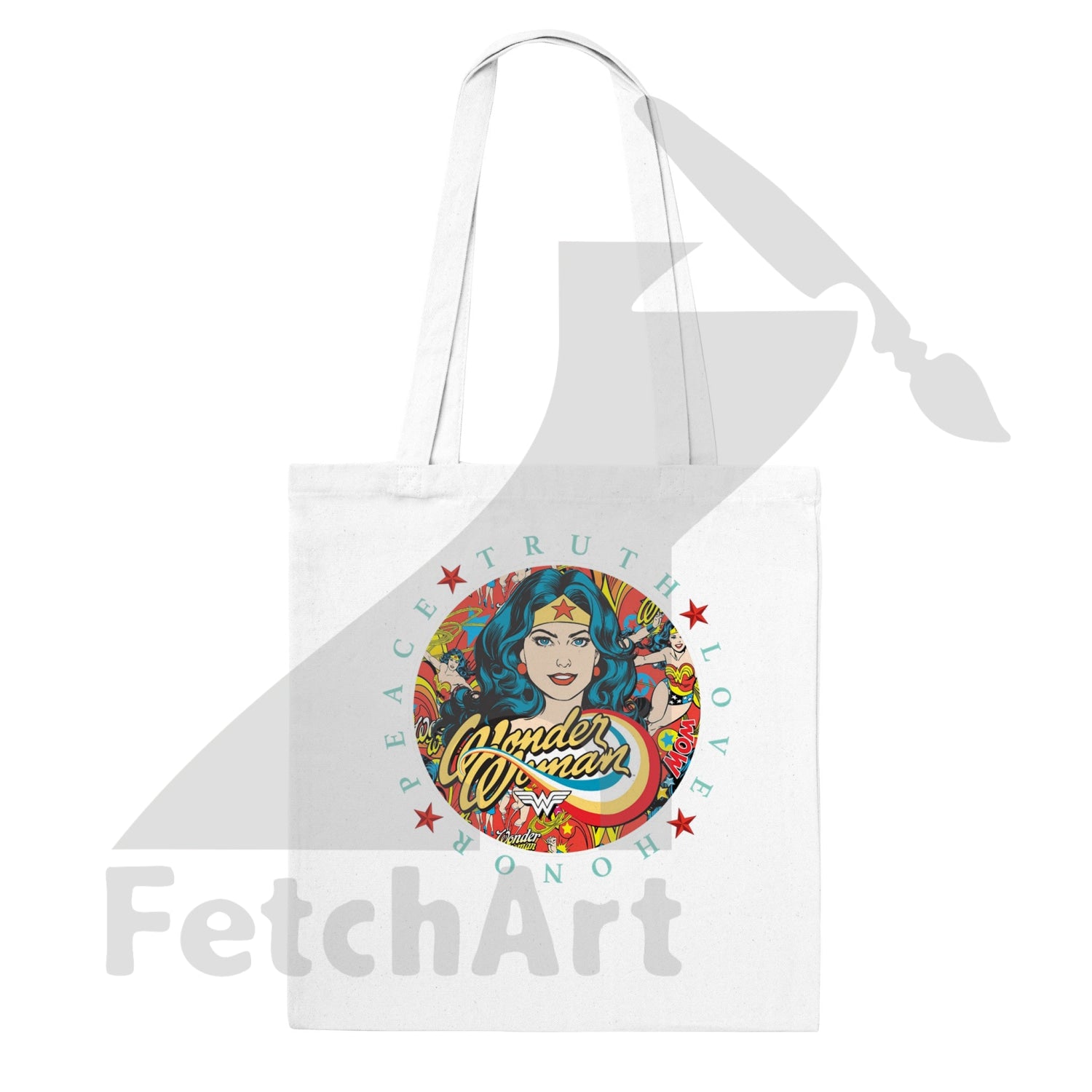 Classic Tote Bag: Empower Your Journey with Wonder Woman Tote Power! - Fetch Art