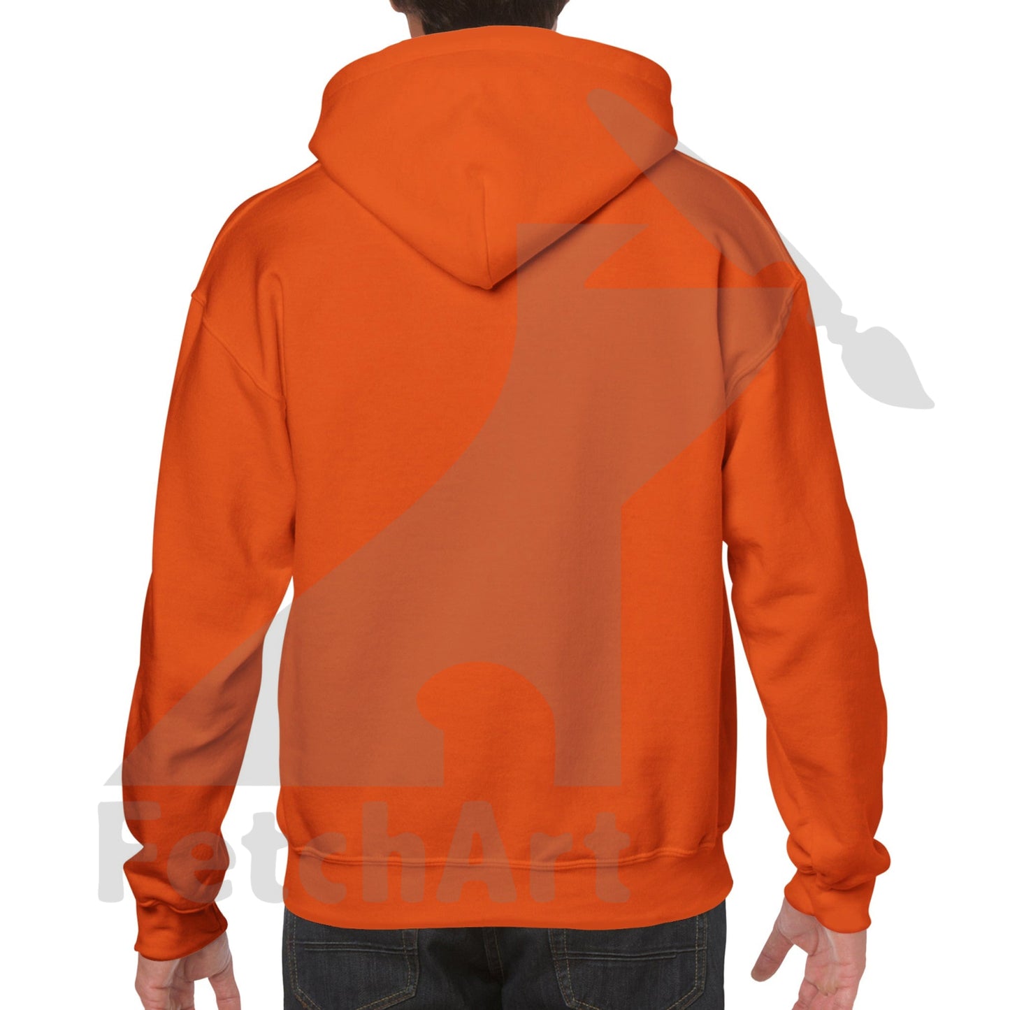 Classic Orange Unisex  Hoodie Back View