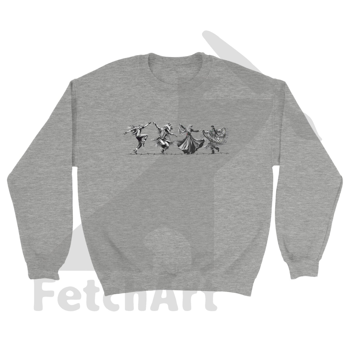 Classic Unisex Crewneck Sweatshirt-Dance Ash / S Print Material