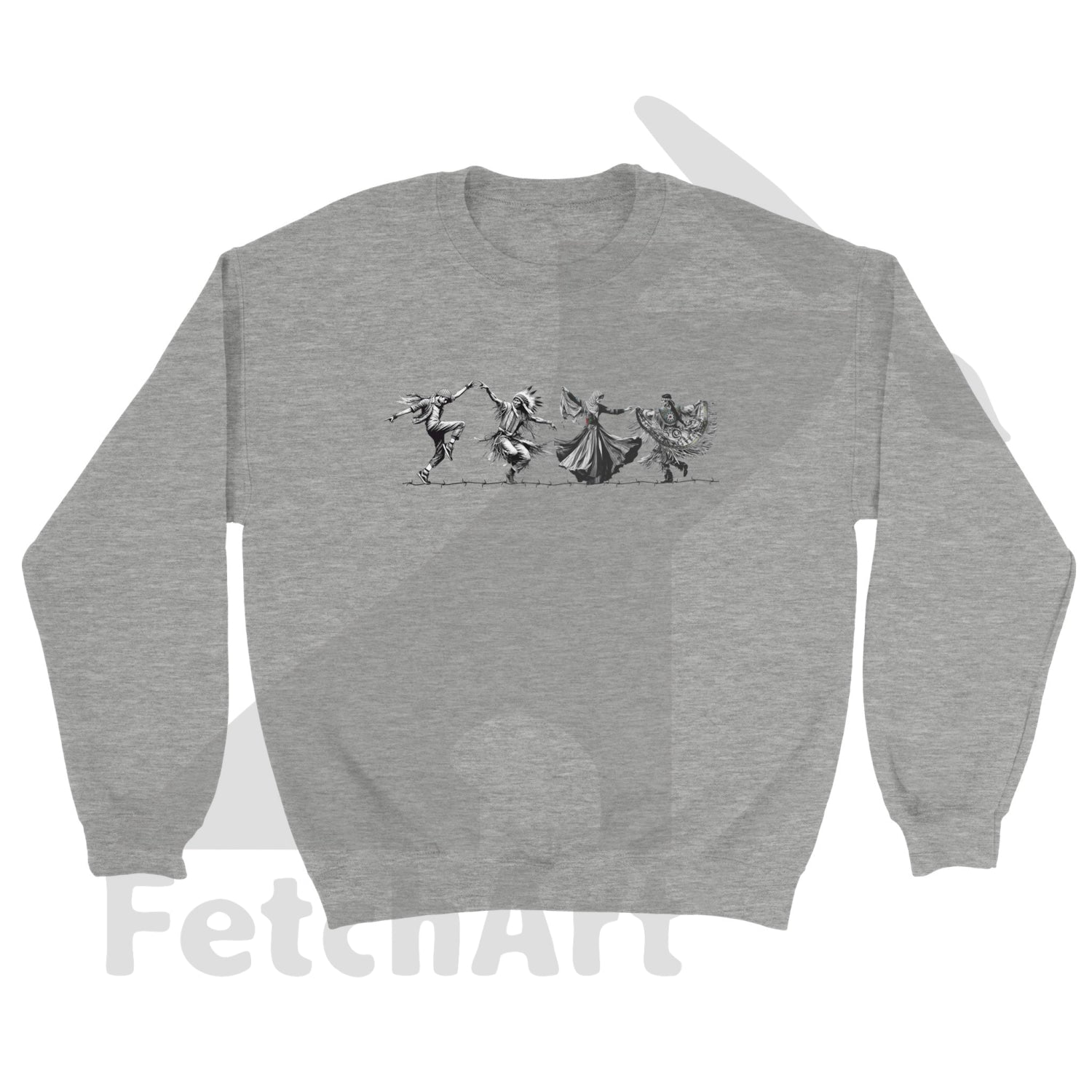 Classic Unisex Crewneck Sweatshirt-Dance Ash / S Print Material