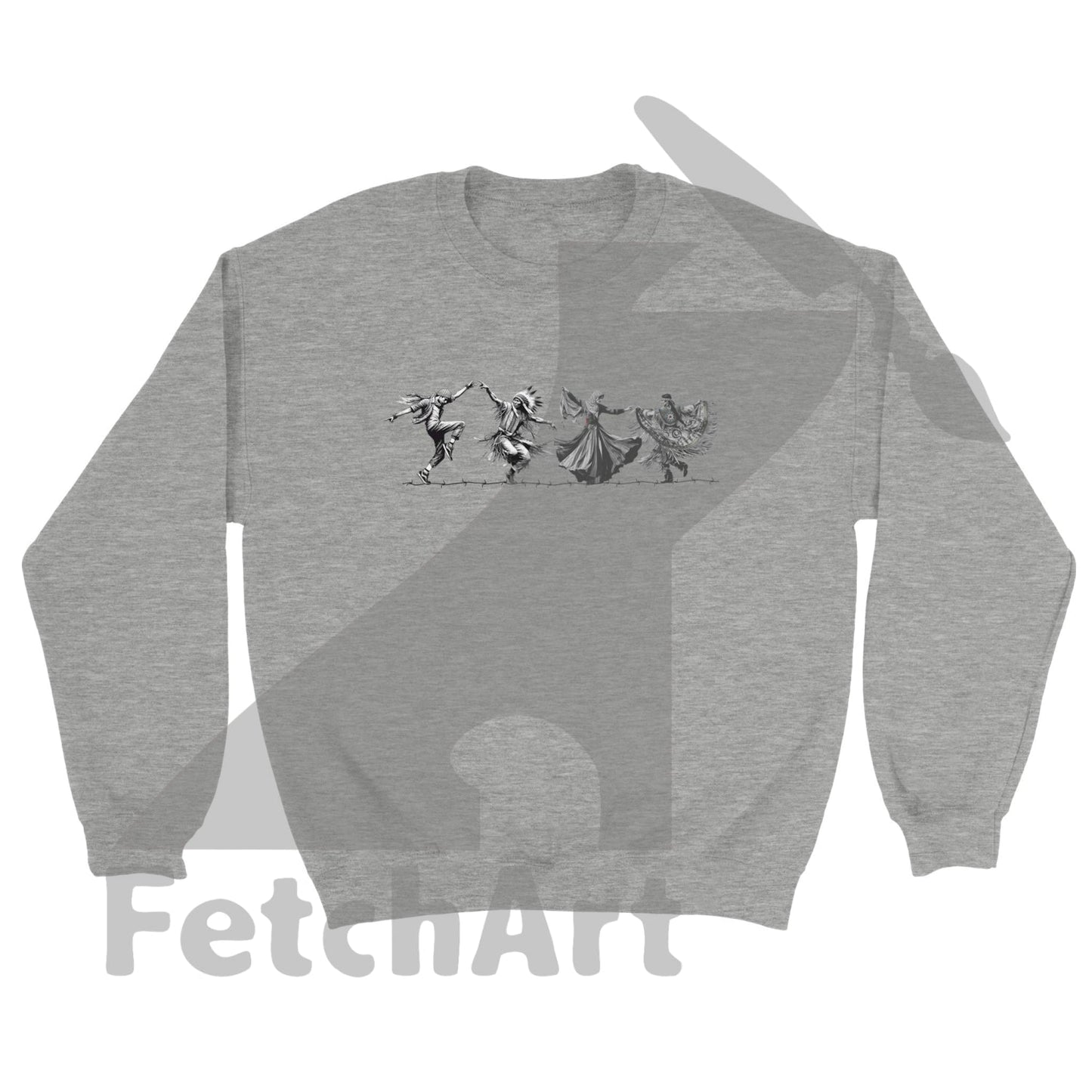 Classic Unisex Crewneck Sweatshirt-Dance Ash / S Print Material