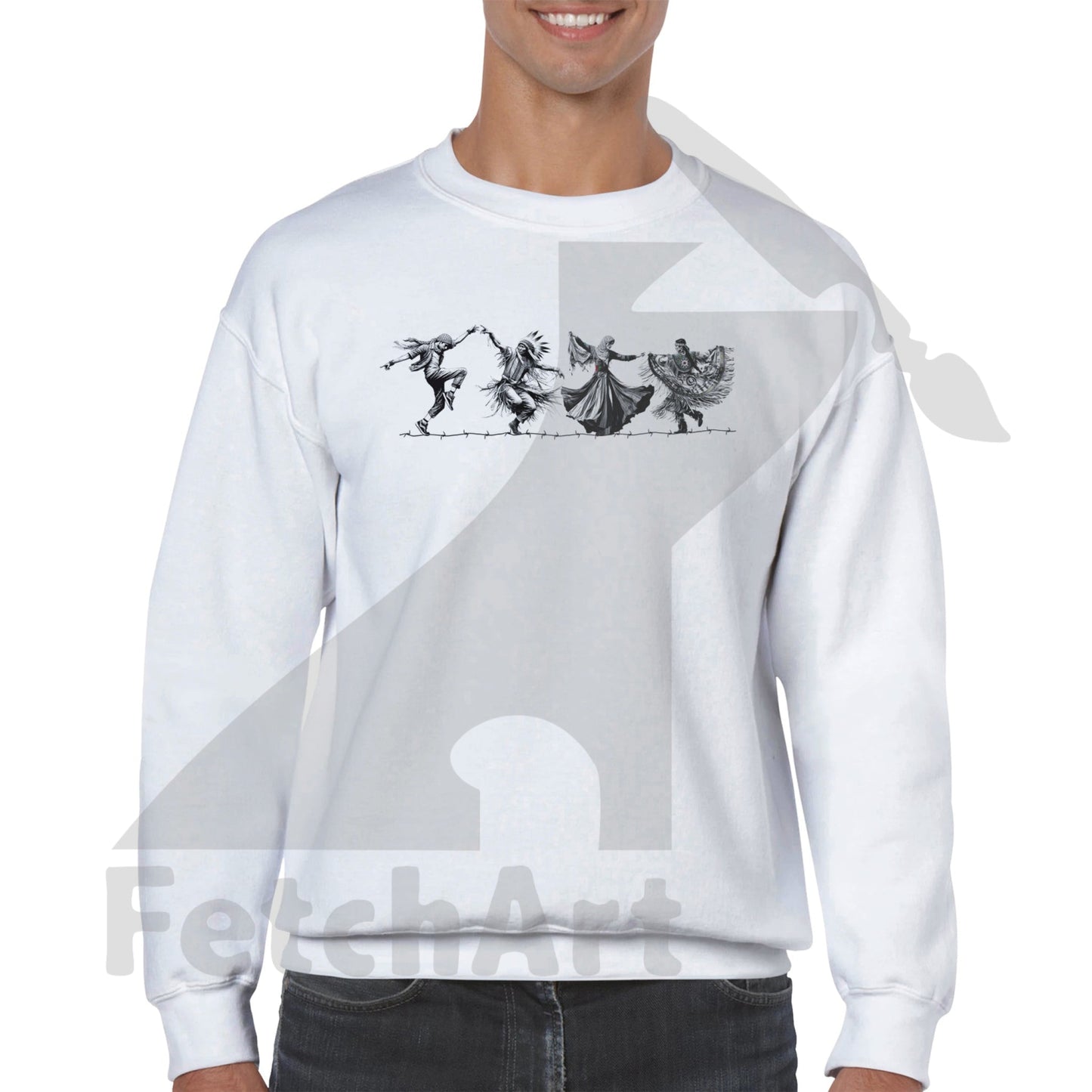 Classic Unisex Crewneck Sweatshirt-Dance Print Material