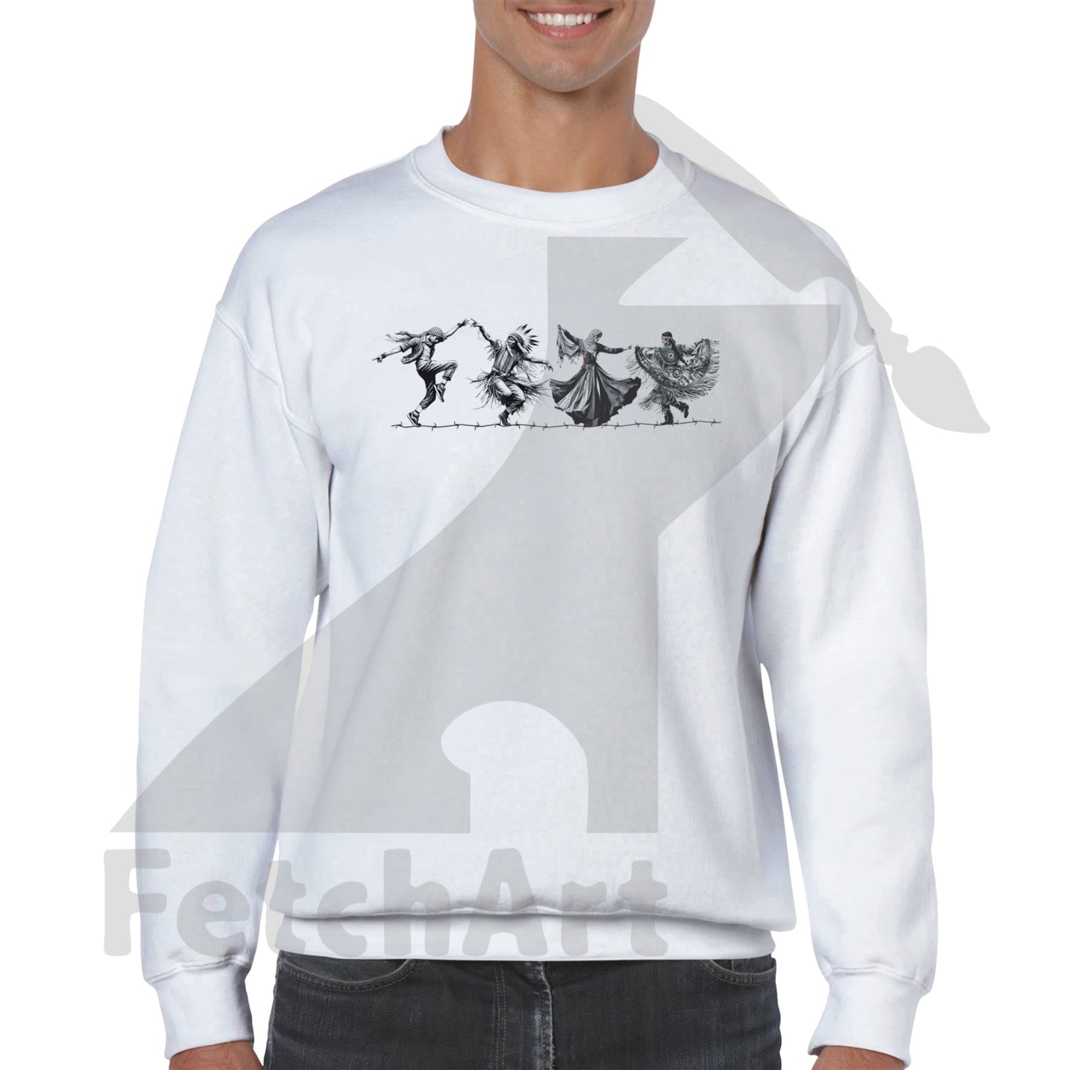 Classic Unisex Crewneck Sweatshirt-Dance Print Material