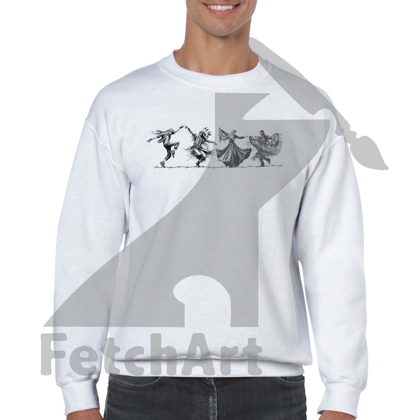 Classic Unisex Crewneck Sweatshirt-Dance Print Material
