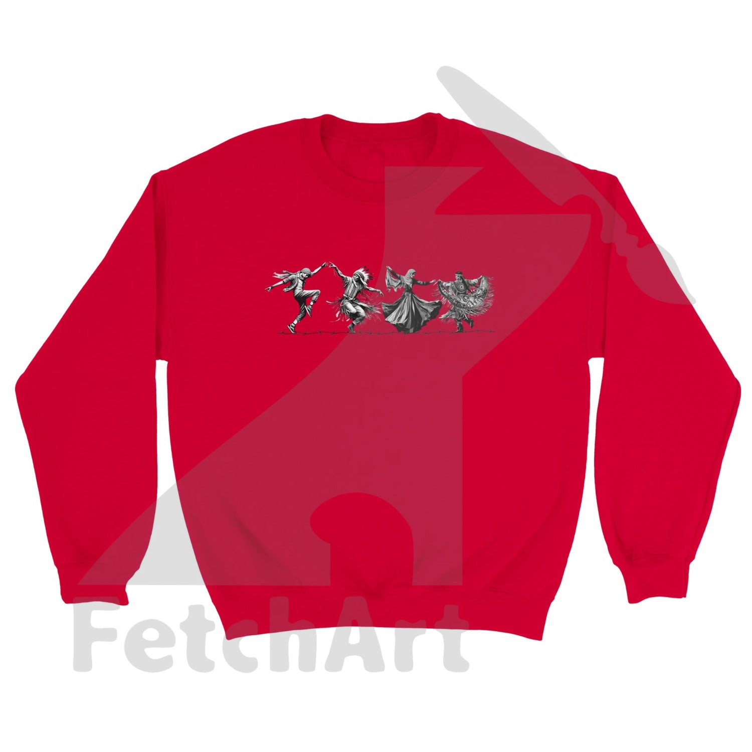 Classic Unisex Crewneck Sweatshirt-Dance Red / S Print Material