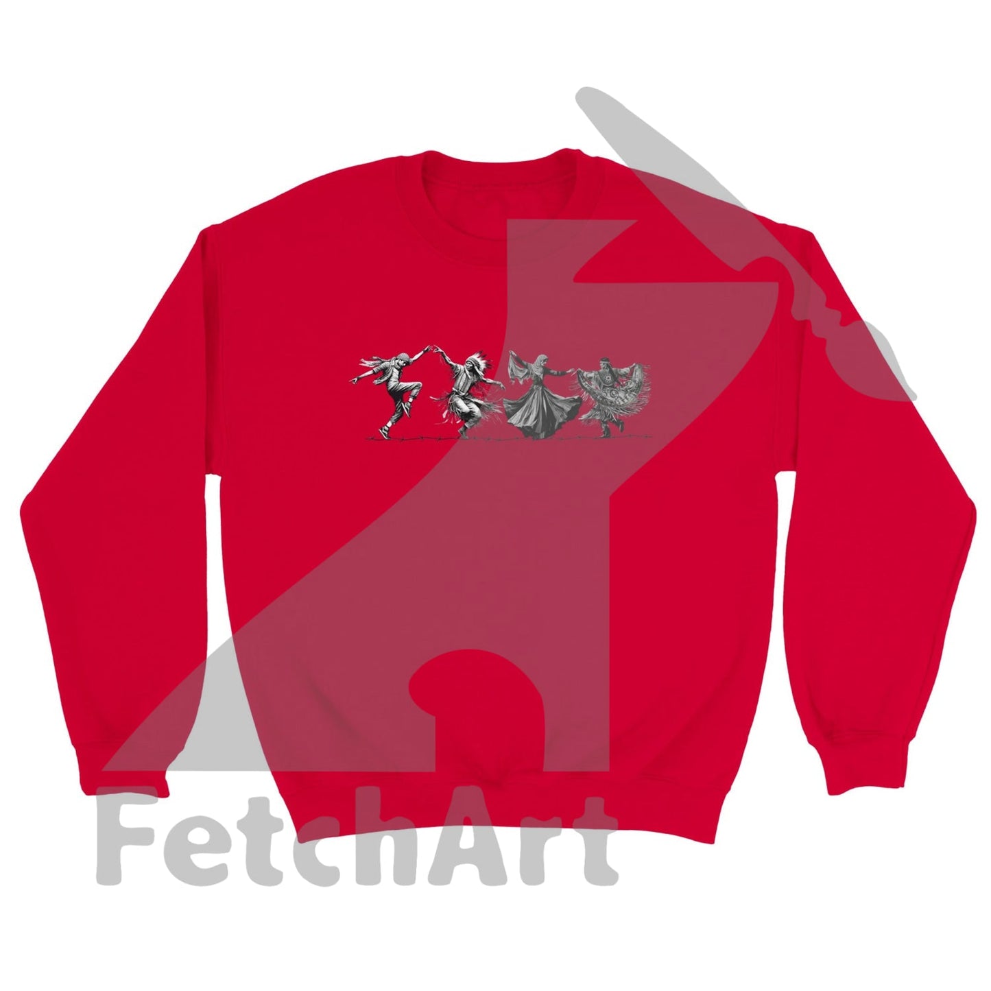 Classic Unisex Crewneck Sweatshirt-Dance Red / S Print Material
