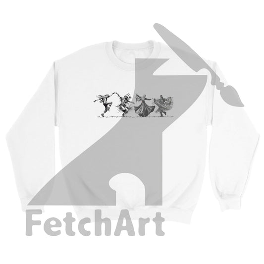 Classic Unisex Crewneck Sweatshirt-Dance White / S Print Material