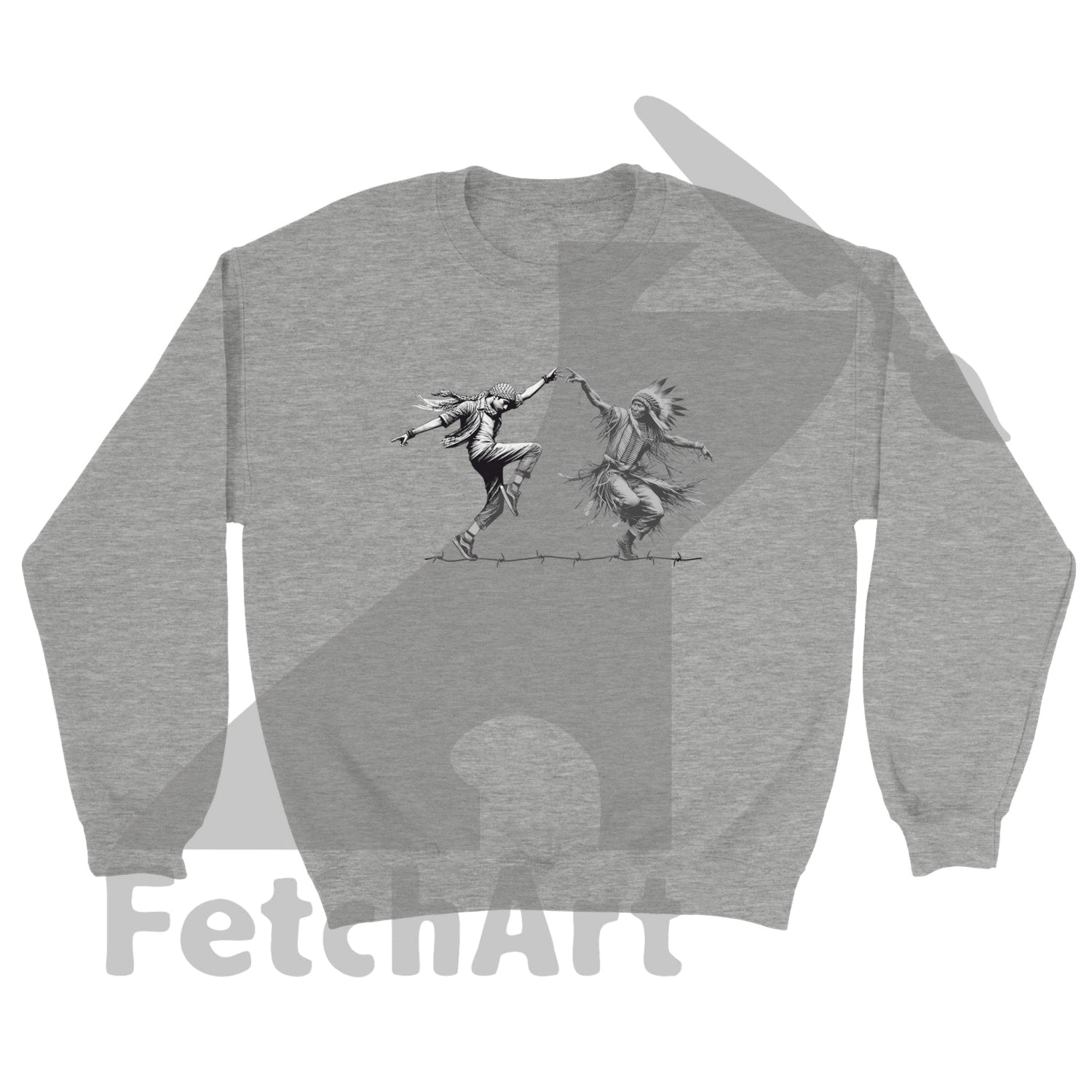 Classic Unisex Crewneck Sweatshirt-Dancing Ash / S Print Material