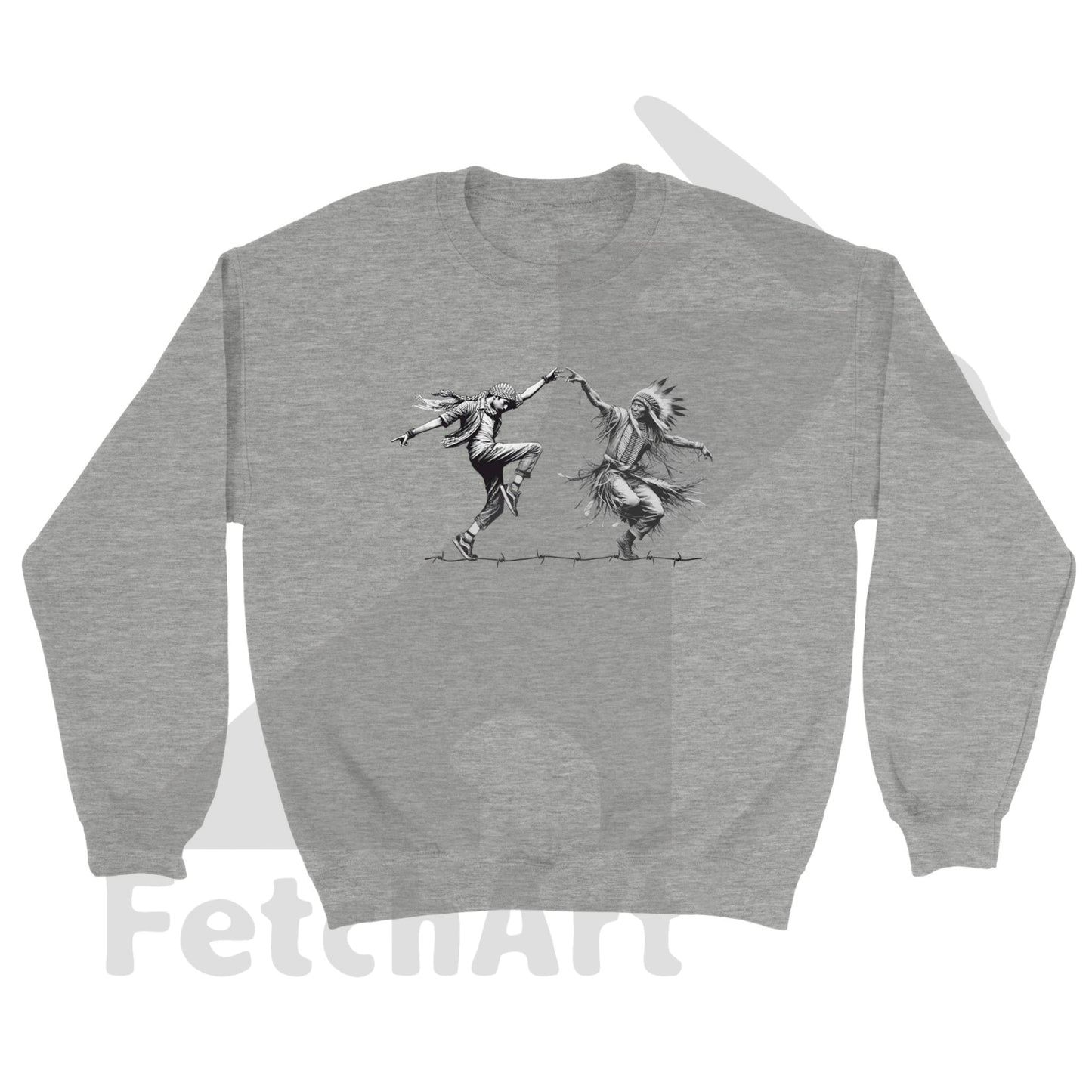 Classic Unisex Crewneck Sweatshirt-Dancing Ash / S Print Material