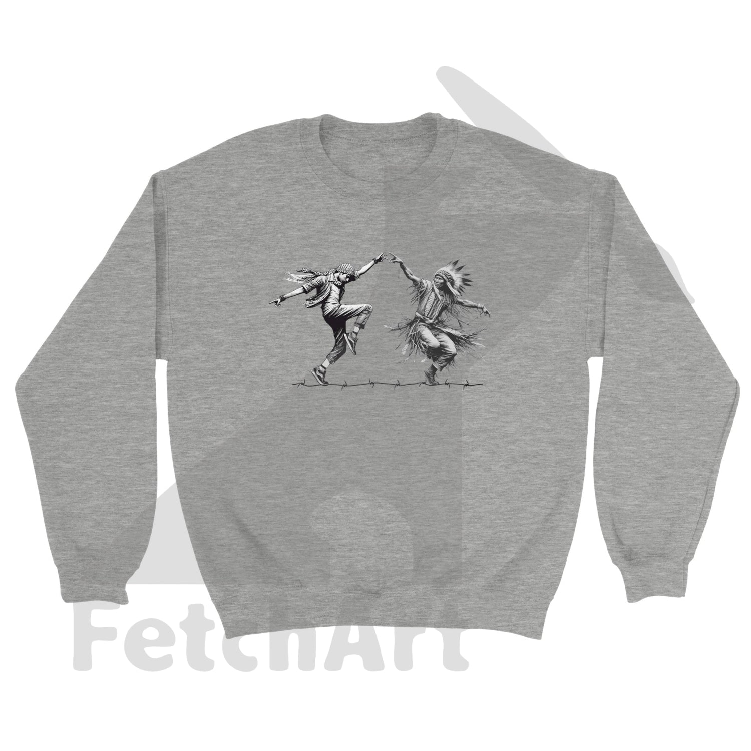 Classic Unisex Crewneck Sweatshirt-Dancing Ash / S Print Material