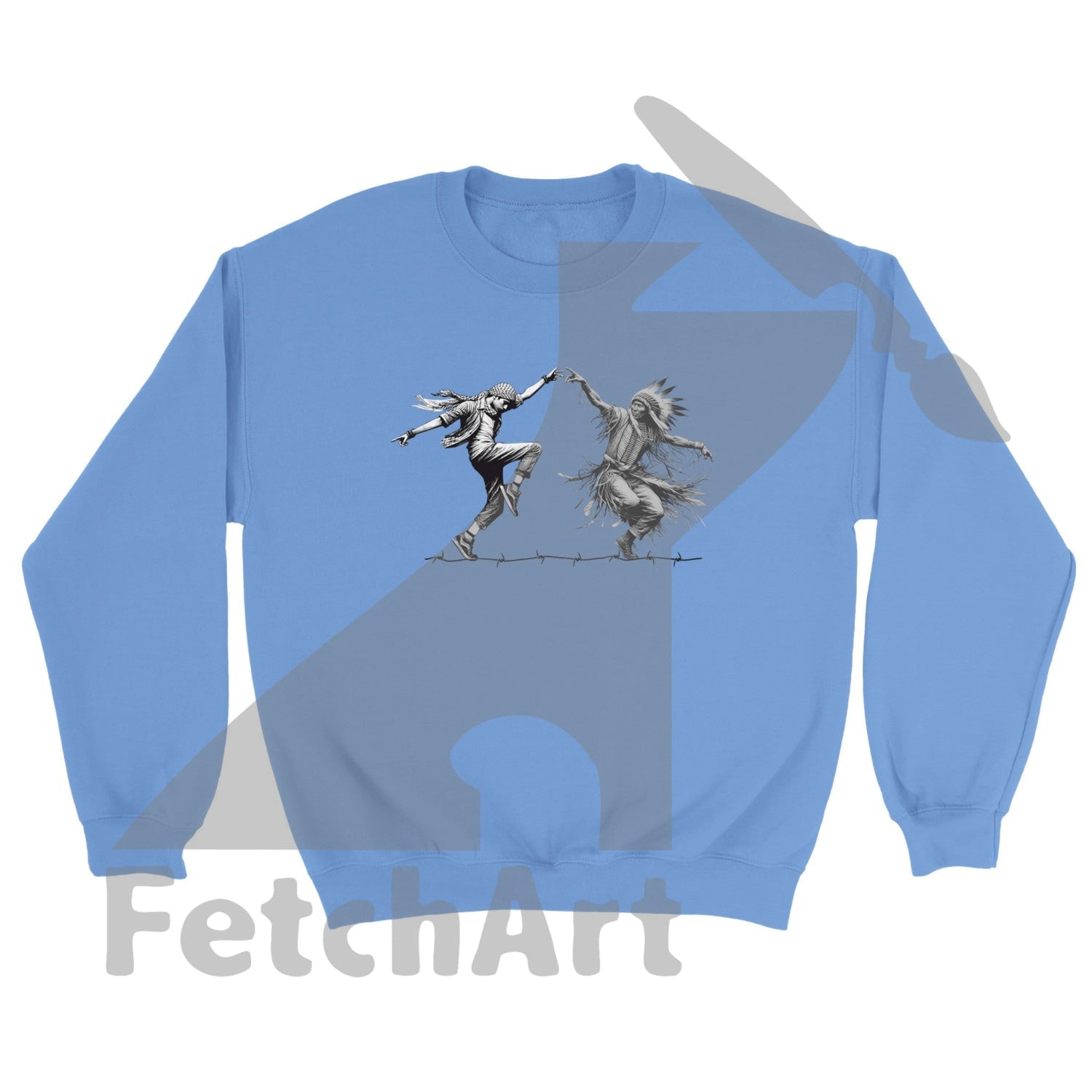 Classic Unisex Crewneck Sweatshirt-Dancing Carolina Blue / S Print Material