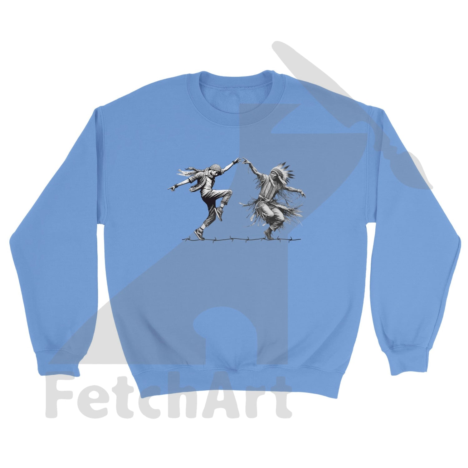 Classic Unisex Crewneck Sweatshirt-Dancing Carolina Blue / S Print Material
