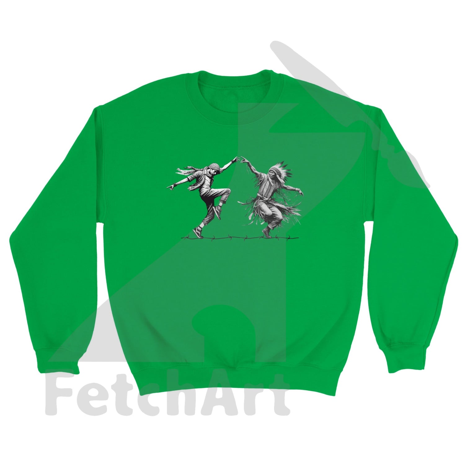 Classic Unisex Crewneck Sweatshirt-Dancing Irish Green / S Print Material