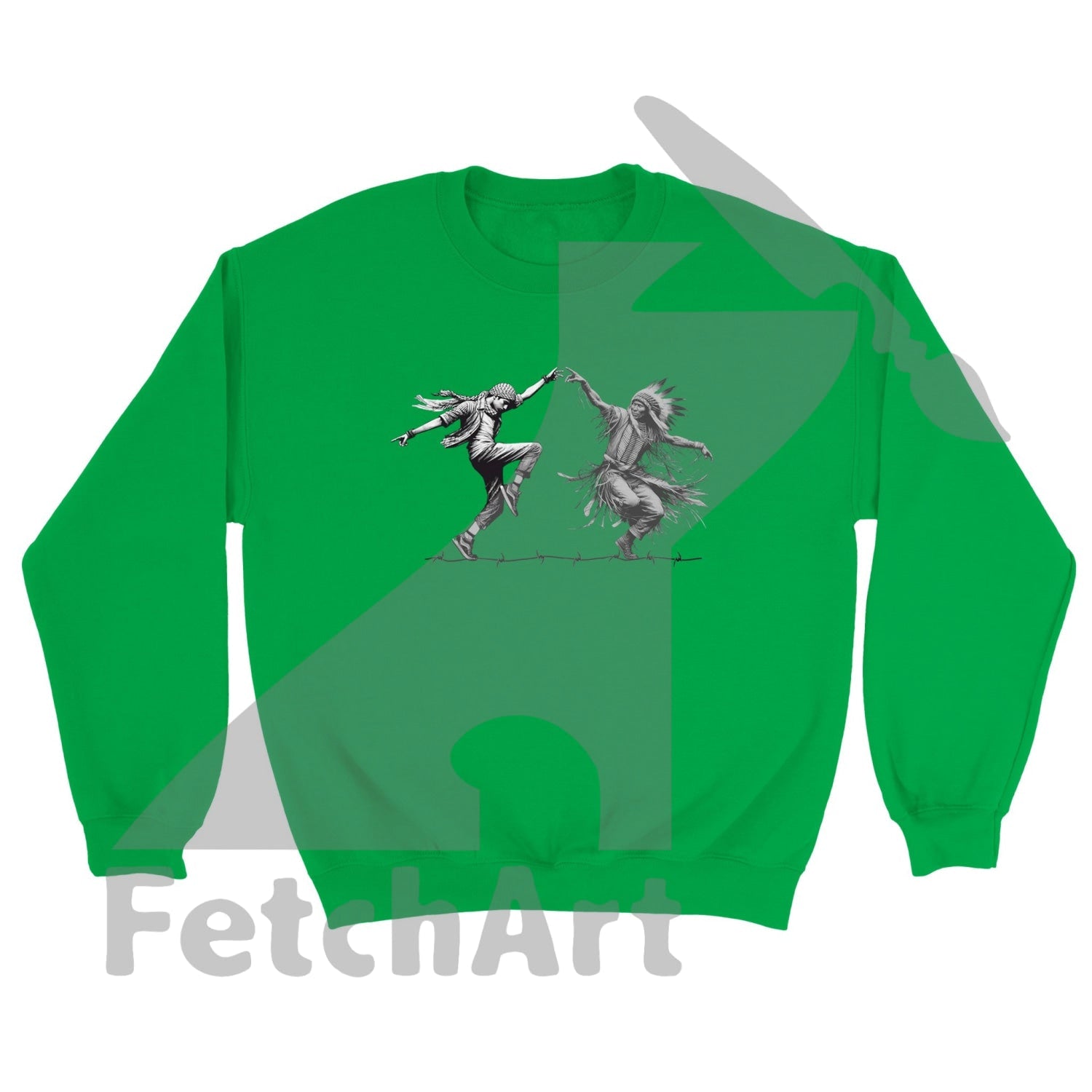 Classic Unisex Crewneck Sweatshirt-Dancing Irish Green / S Print Material