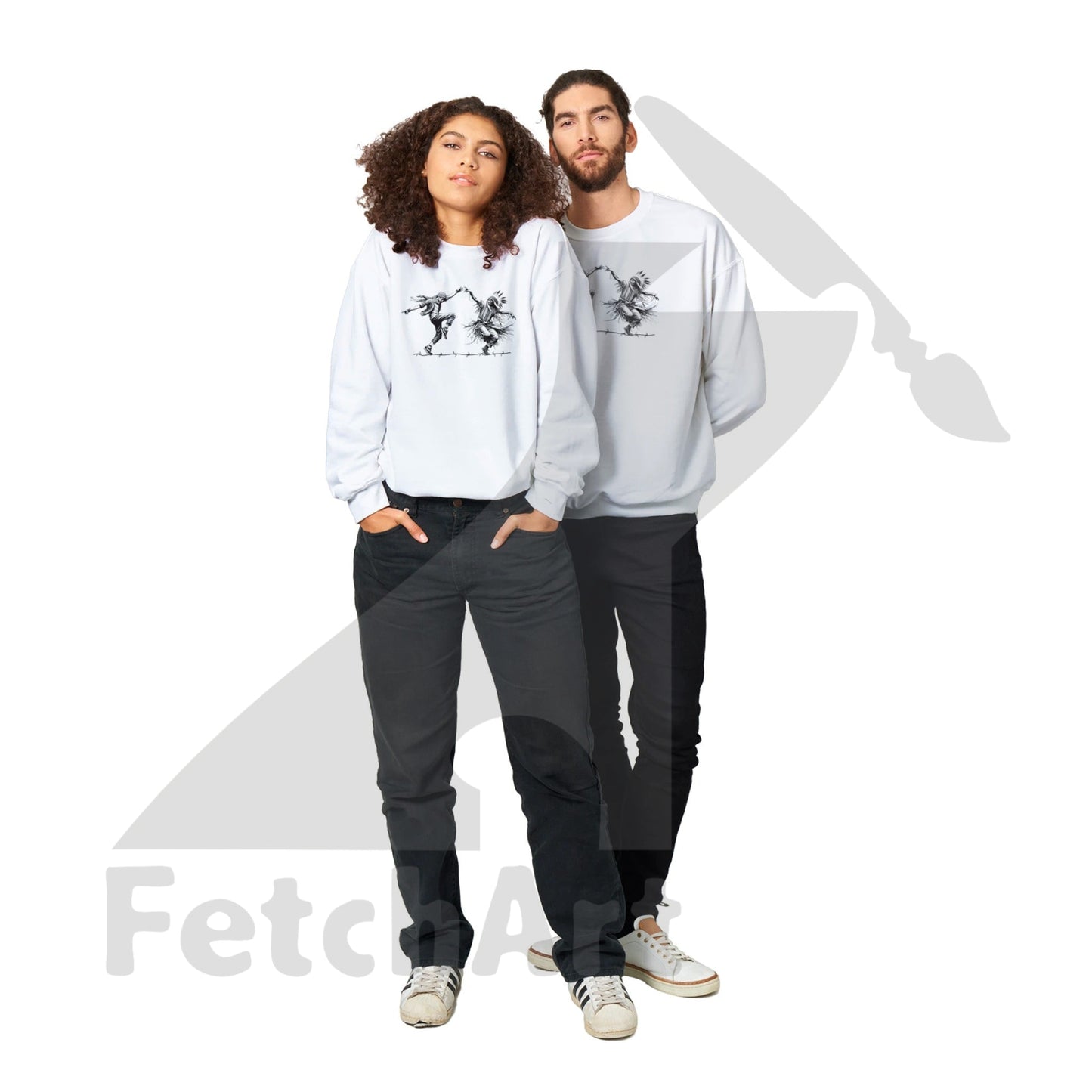 Classic Unisex Crewneck Sweatshirt-Dancing Print Material