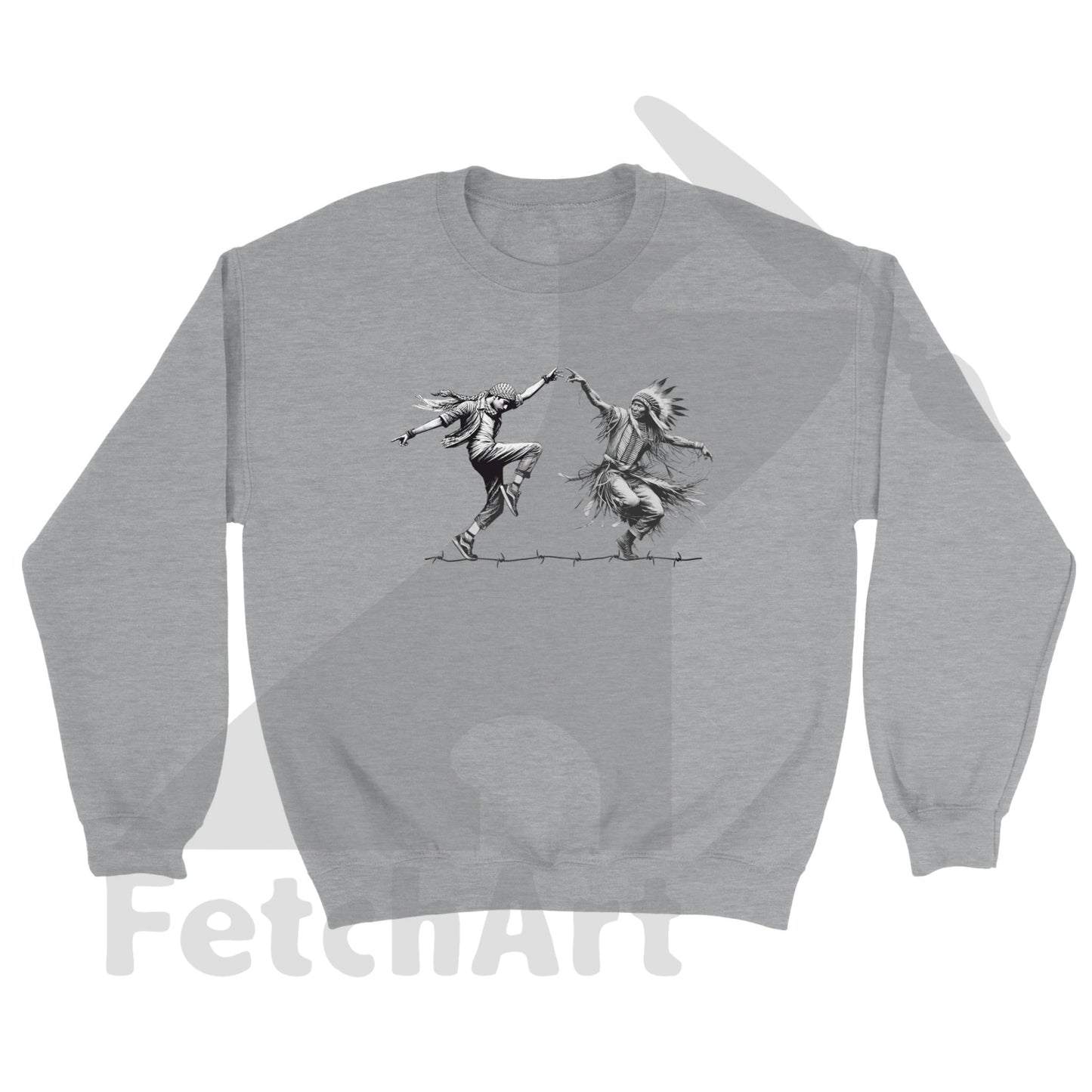 Classic Unisex Crewneck Sweatshirt-Dancing Sports Grey / S Print Material