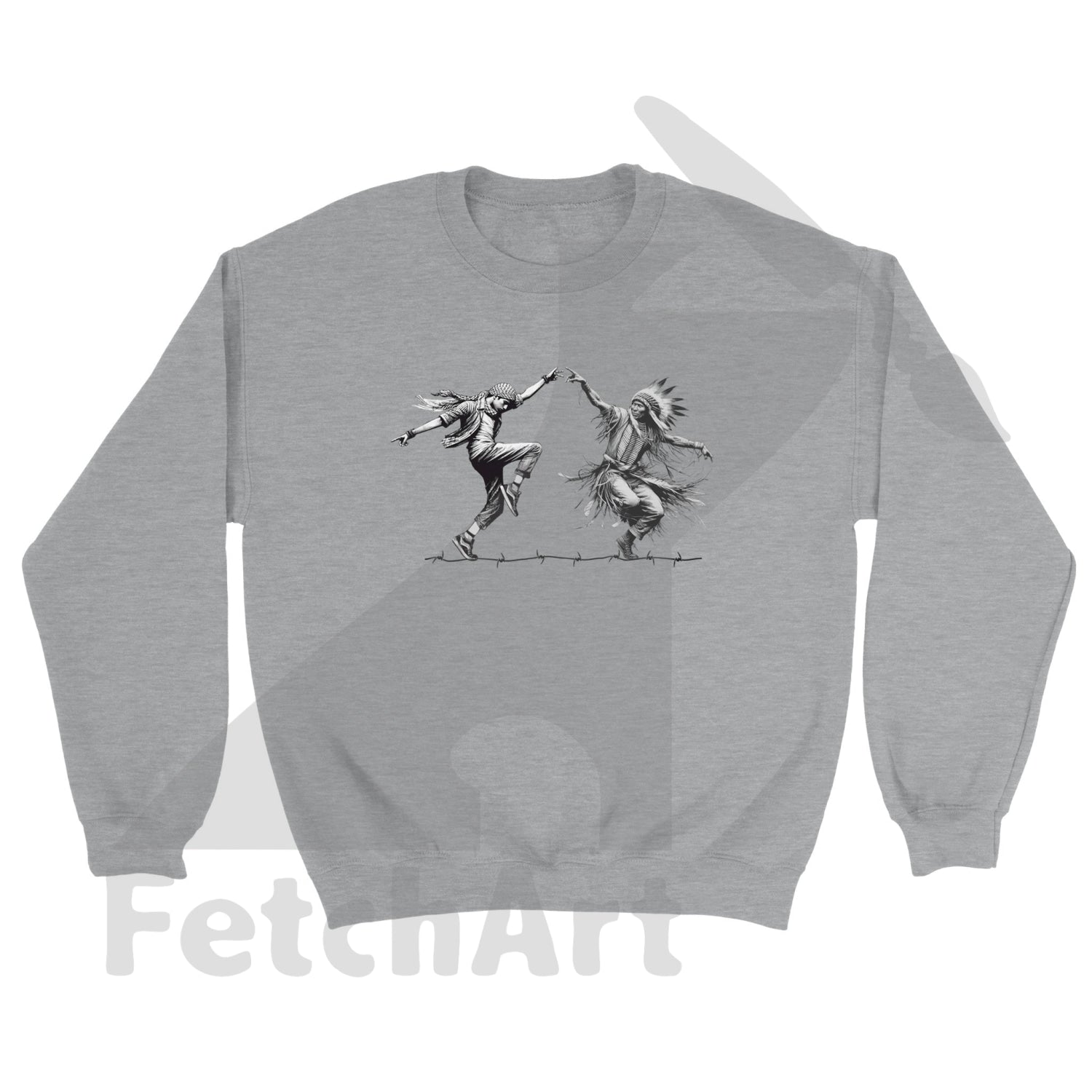 Classic Unisex Crewneck Sweatshirt-Dancing Sports Grey / S Print Material