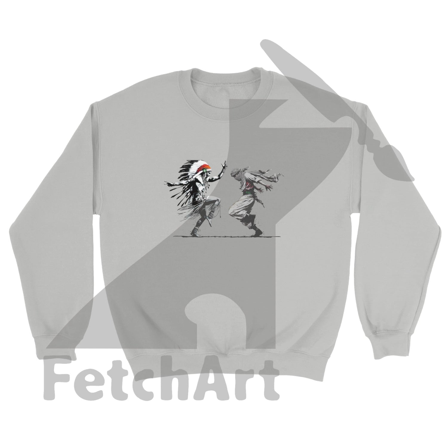 Classic Unisex Crewneck Sweatshirt-Freedom Dance - Fetch Art