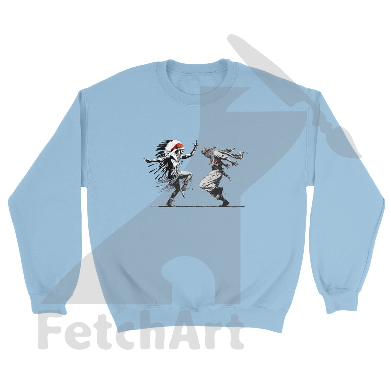 Classic Unisex Crewneck Sweatshirt-Freedom Dance - Fetch Art
