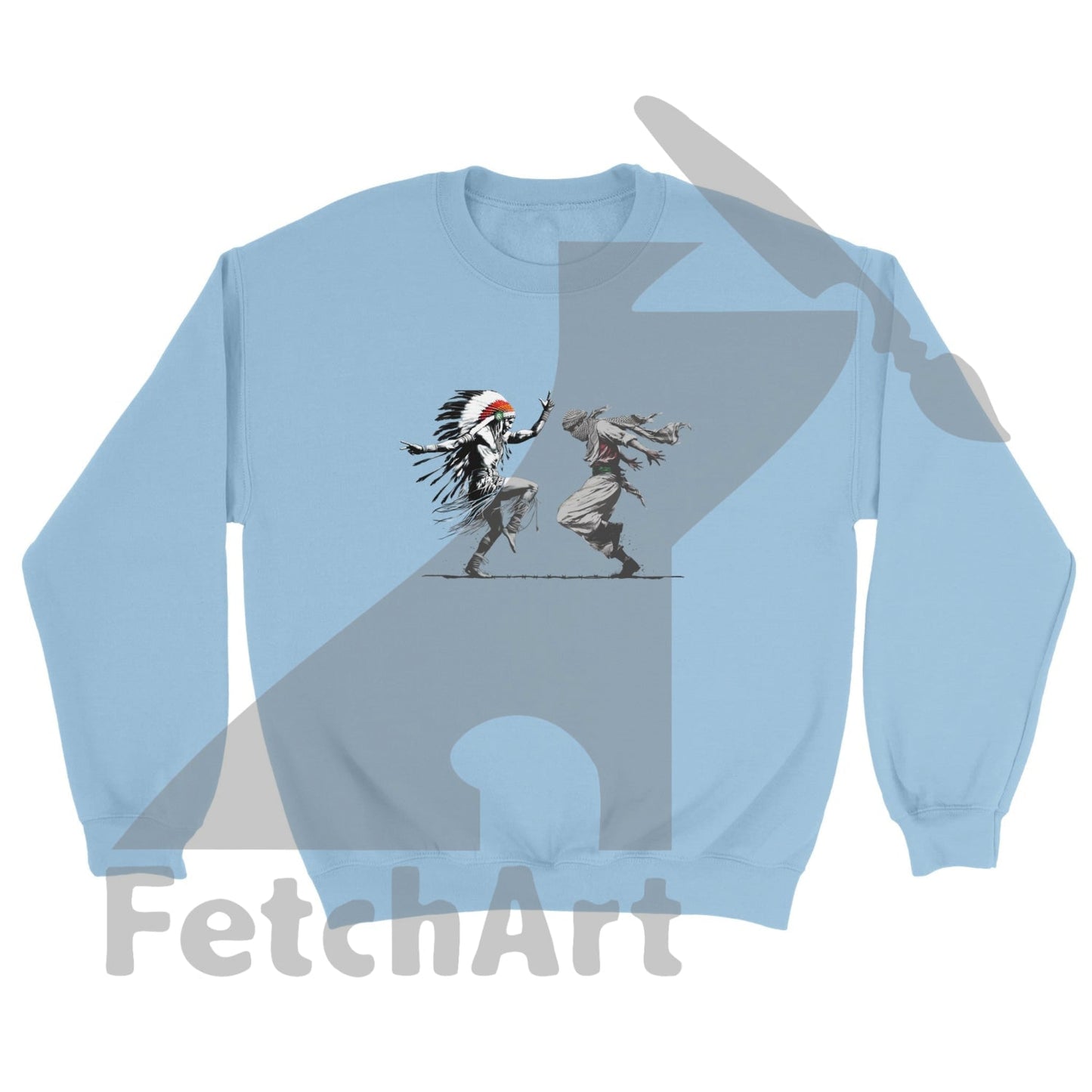 Classic Unisex Crewneck Sweatshirt-Freedom Dance - Fetch Art