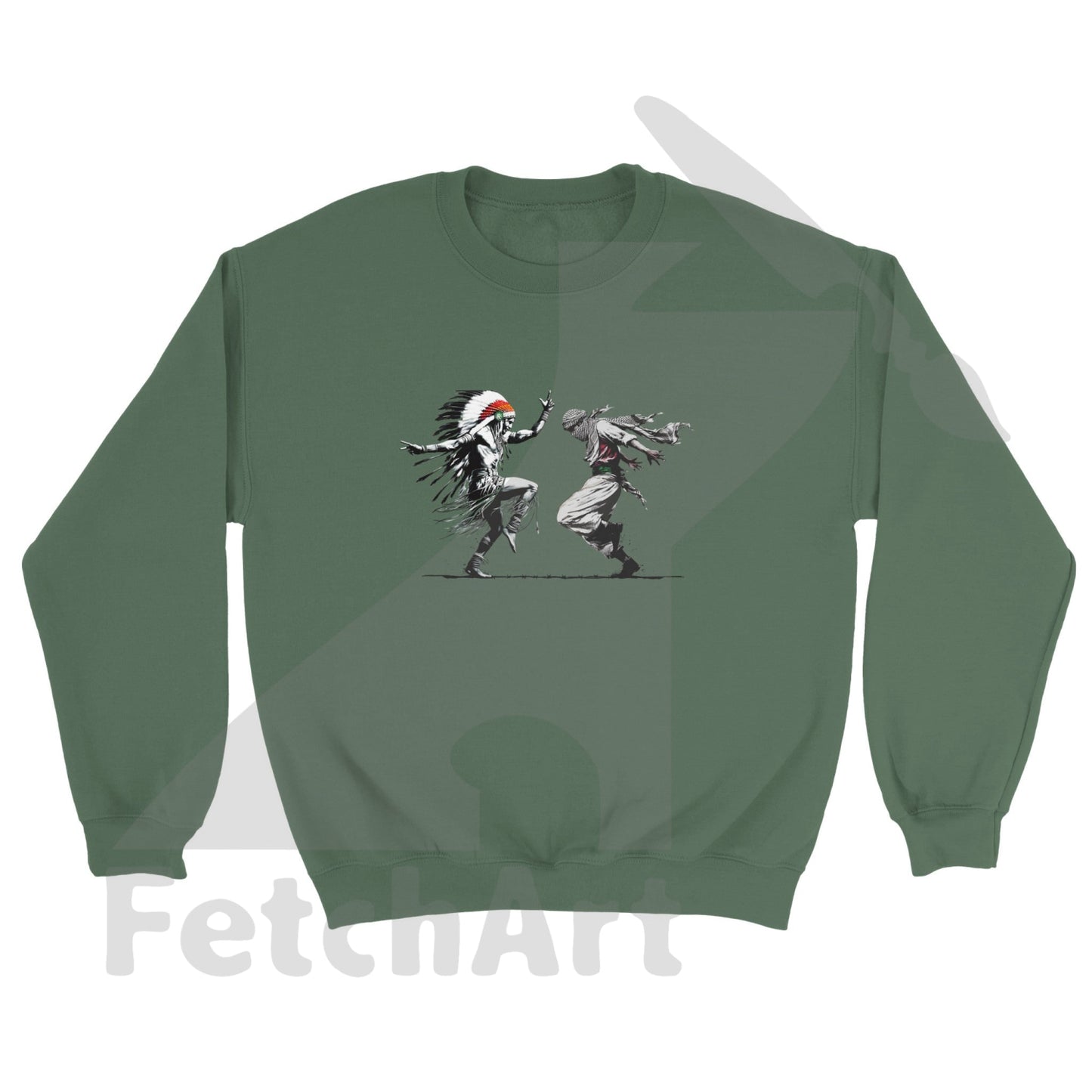 Classic Unisex Crewneck Sweatshirt-Freedom Dance - Fetch Art