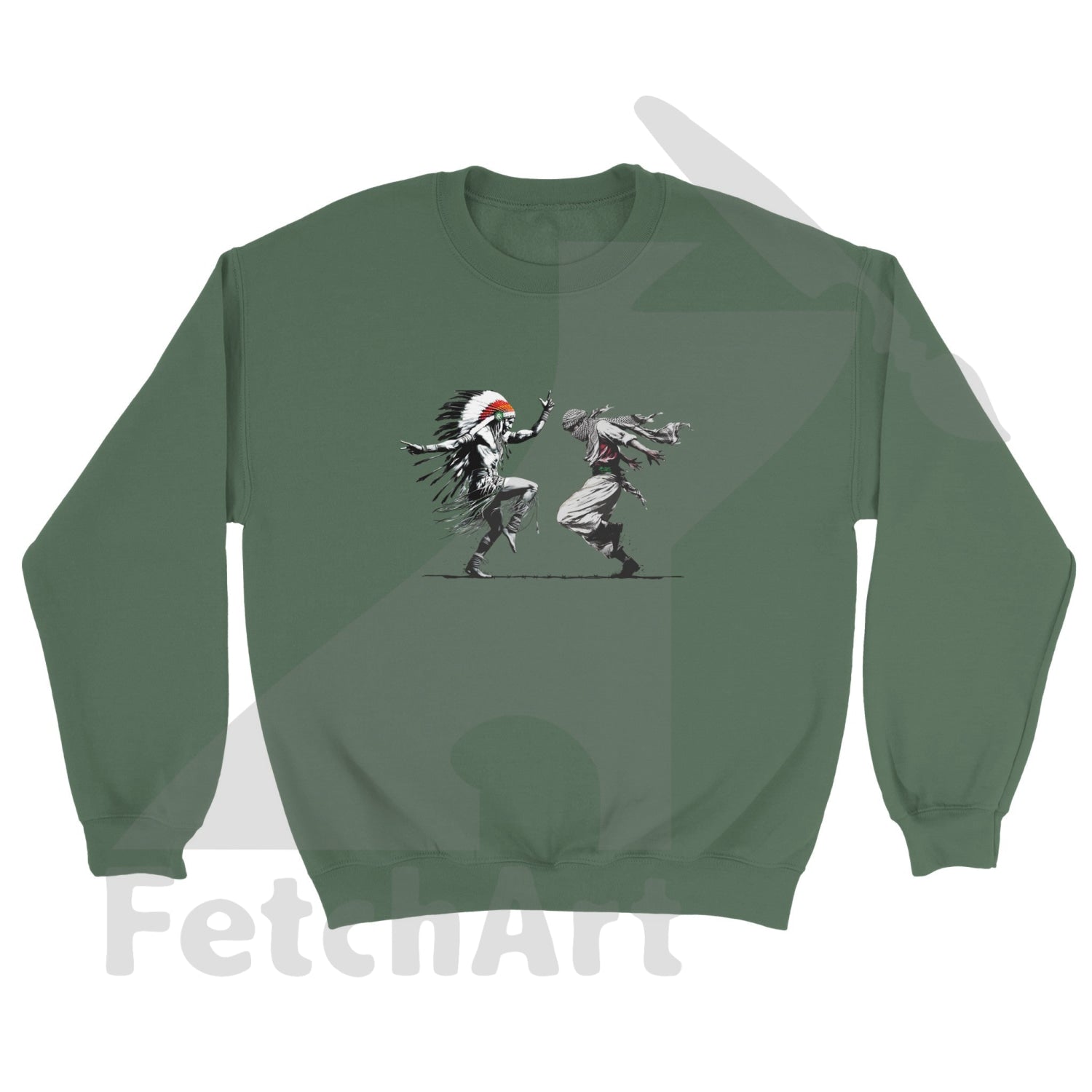 Classic Unisex Crewneck Sweatshirt-Freedom Dance - Fetch Art