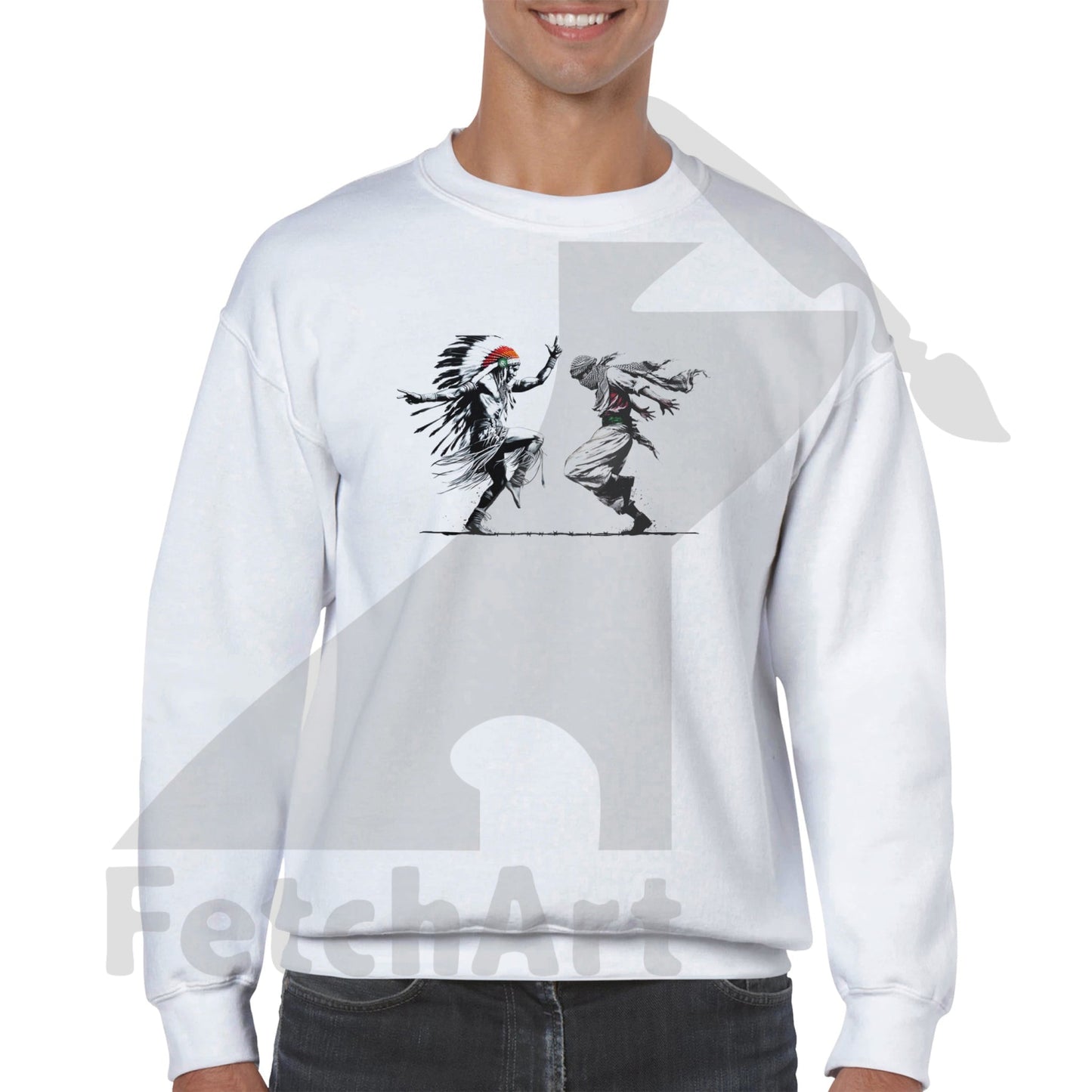 Classic Unisex Crewneck Sweatshirt-Freedom Dance - Fetch Art