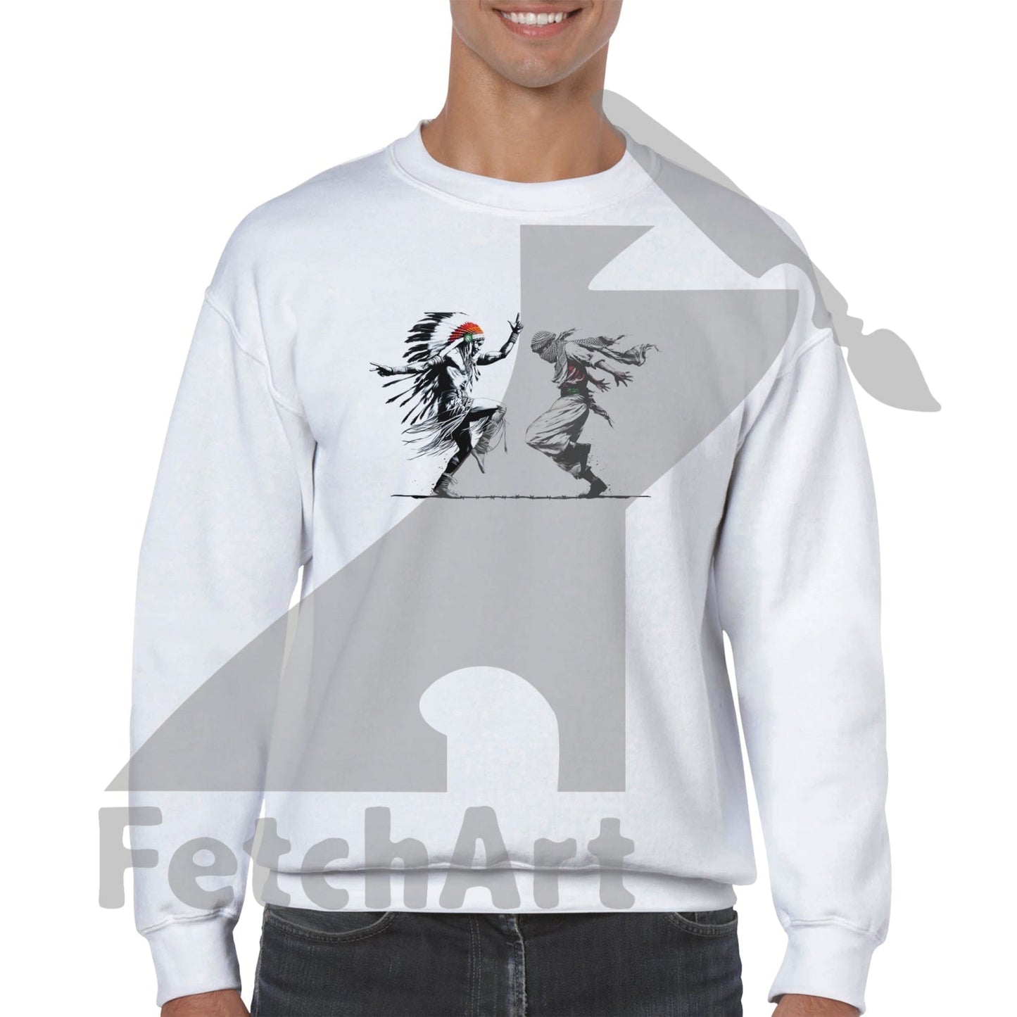 Classic Unisex Crewneck Sweatshirt-Freedom Dance - Fetch Art