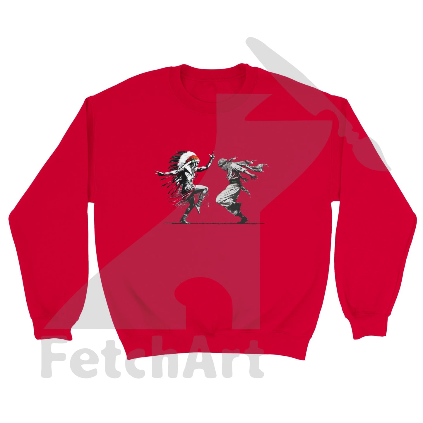 Classic Unisex Crewneck Sweatshirt-Freedom Dance - Fetch Art