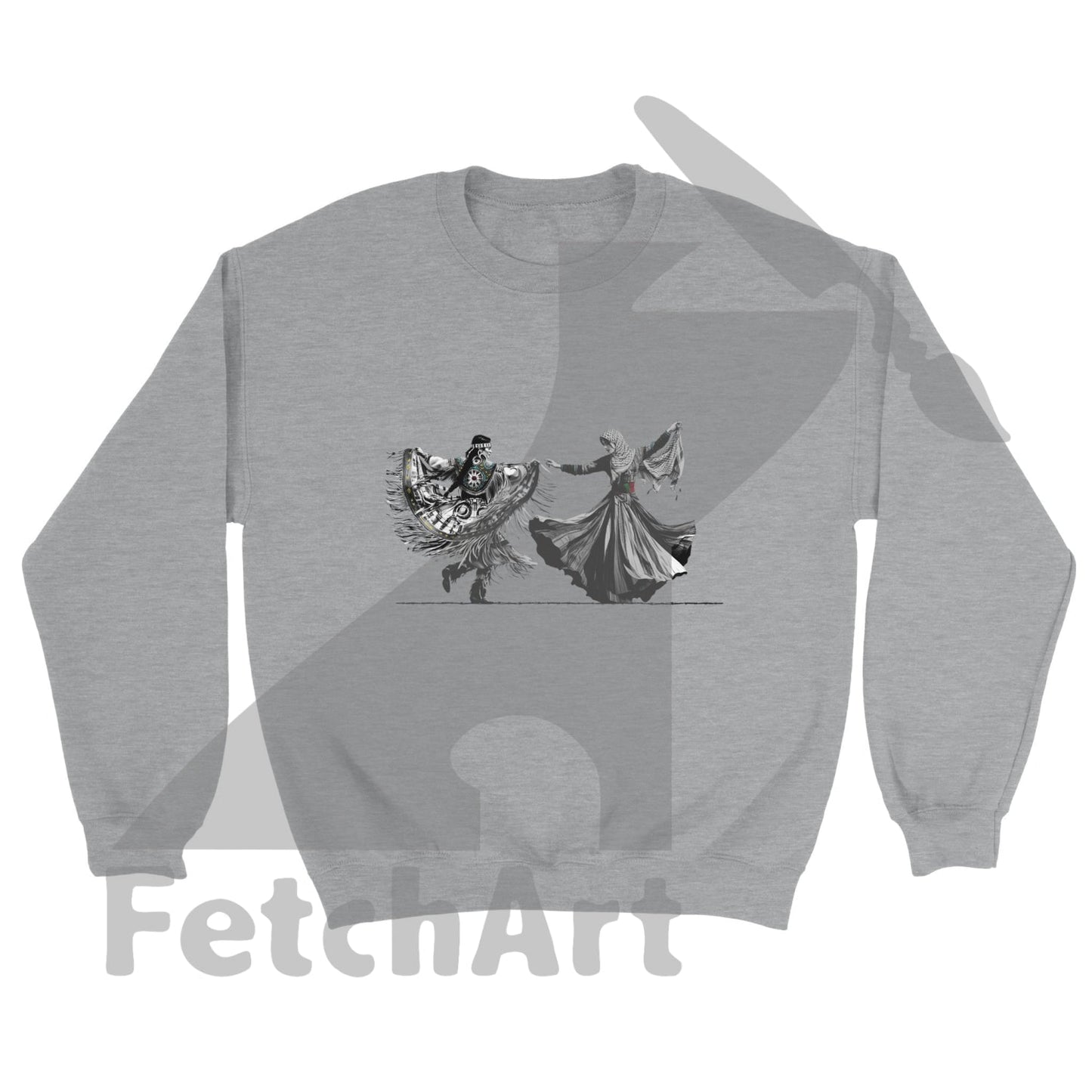 Classic Unisex Crewneck Sweatshirt-Freedom Dance - Fetch Art