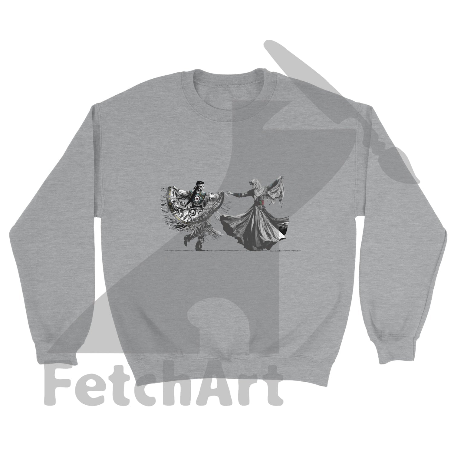 Classic Unisex Crewneck Sweatshirt-Freedom Dance - Fetch Art