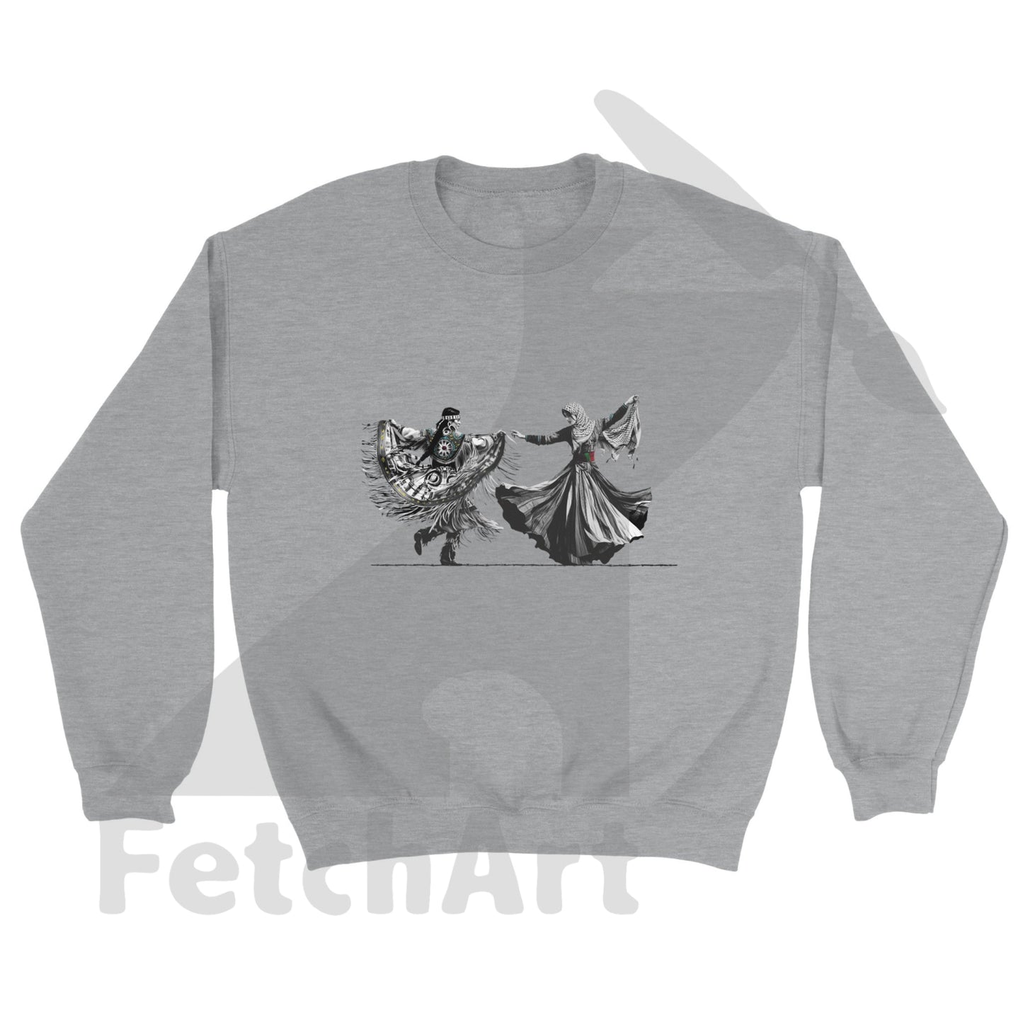 Classic Unisex Crewneck Sweatshirt-Freedom Dance - Fetch Art