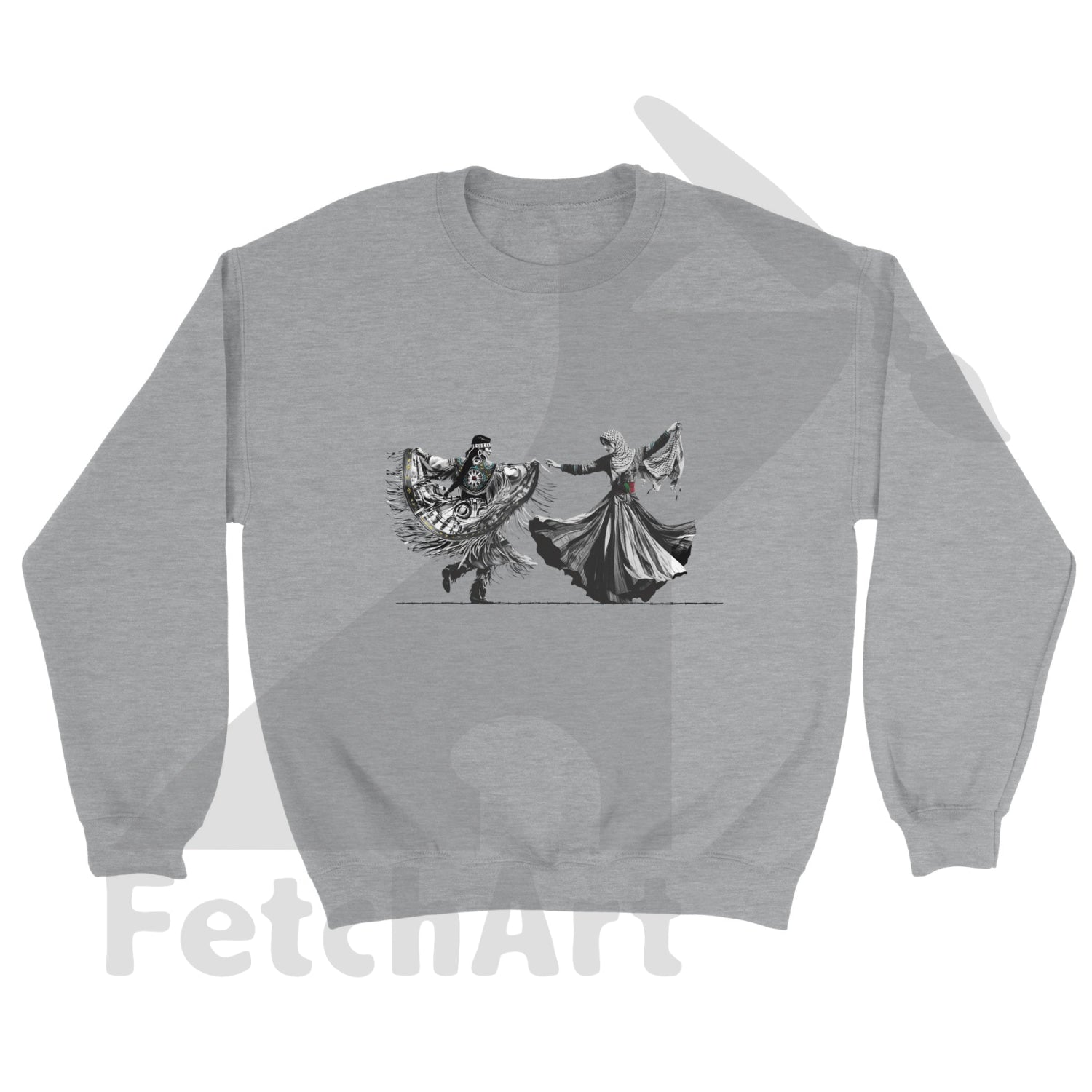 Classic Unisex Crewneck Sweatshirt-Freedom Dance - Fetch Art