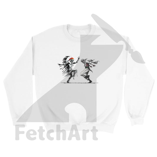 Classic Unisex Crewneck Sweatshirt-Freedom Dance - Fetch Art