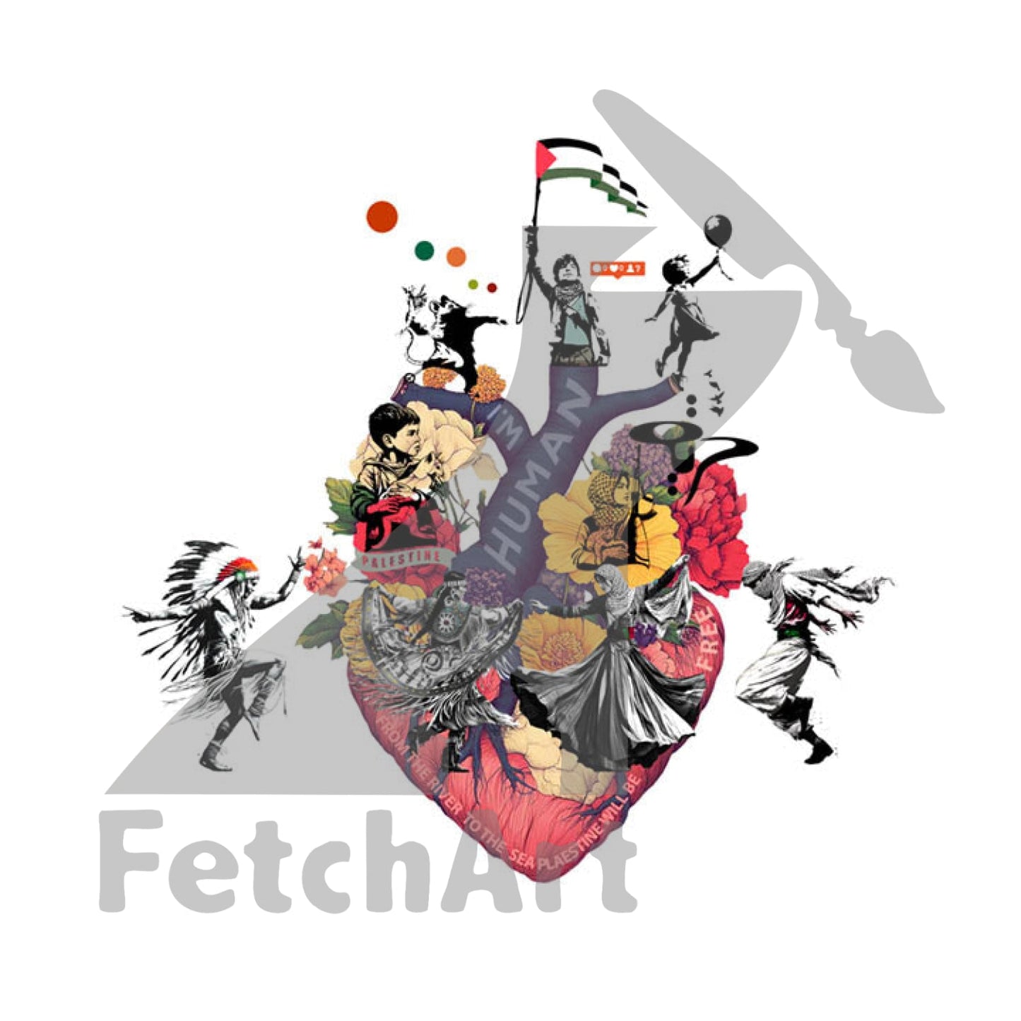 Classic Unisex Crewneck Sweatshirt | Gildan® 18000-Heart & Soul Print Material