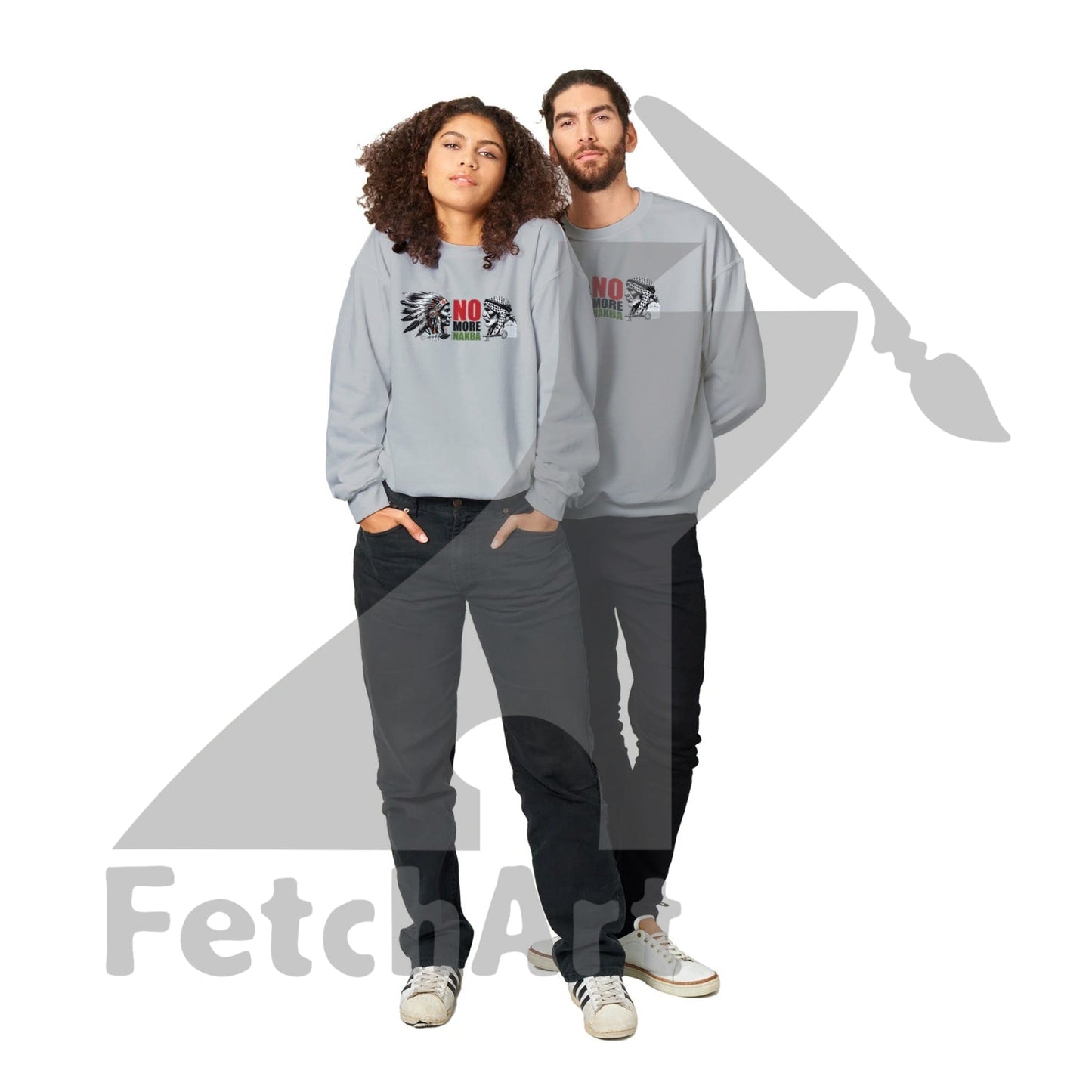Classic Unisex Crewneck Sweatshirt-No More Nakba - Fetch Art