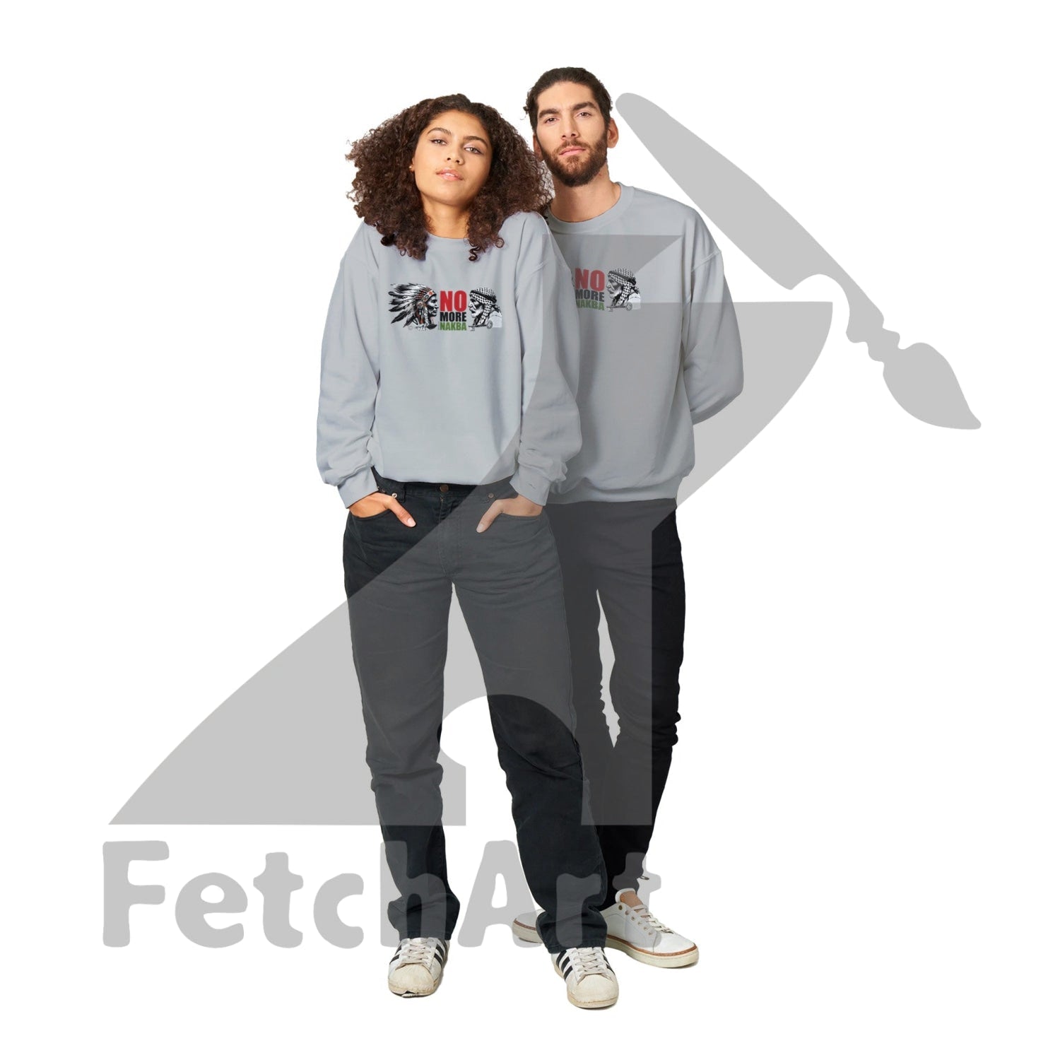 Classic Unisex Crewneck Sweatshirt-No More Nakba - Fetch Art