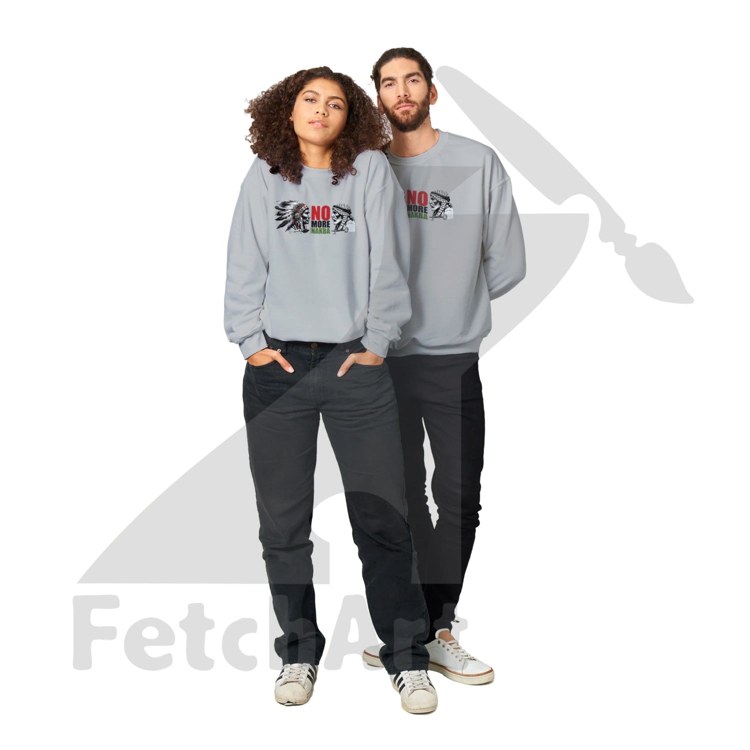 Classic Unisex Crewneck Sweatshirt-No More Nakba - Fetch Art