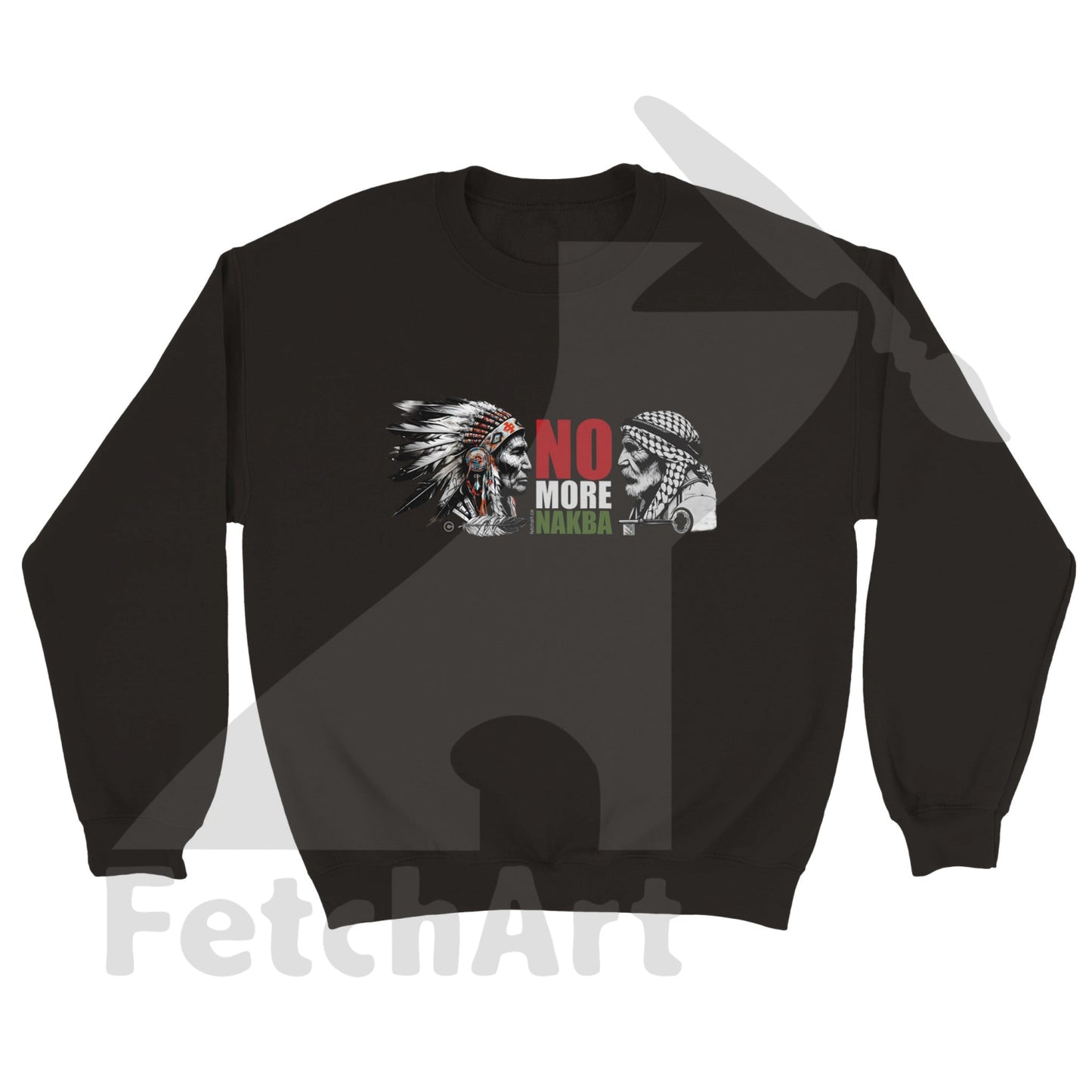 Classic Unisex Crewneck Sweatshirt-No More Nakba - Fetch Art