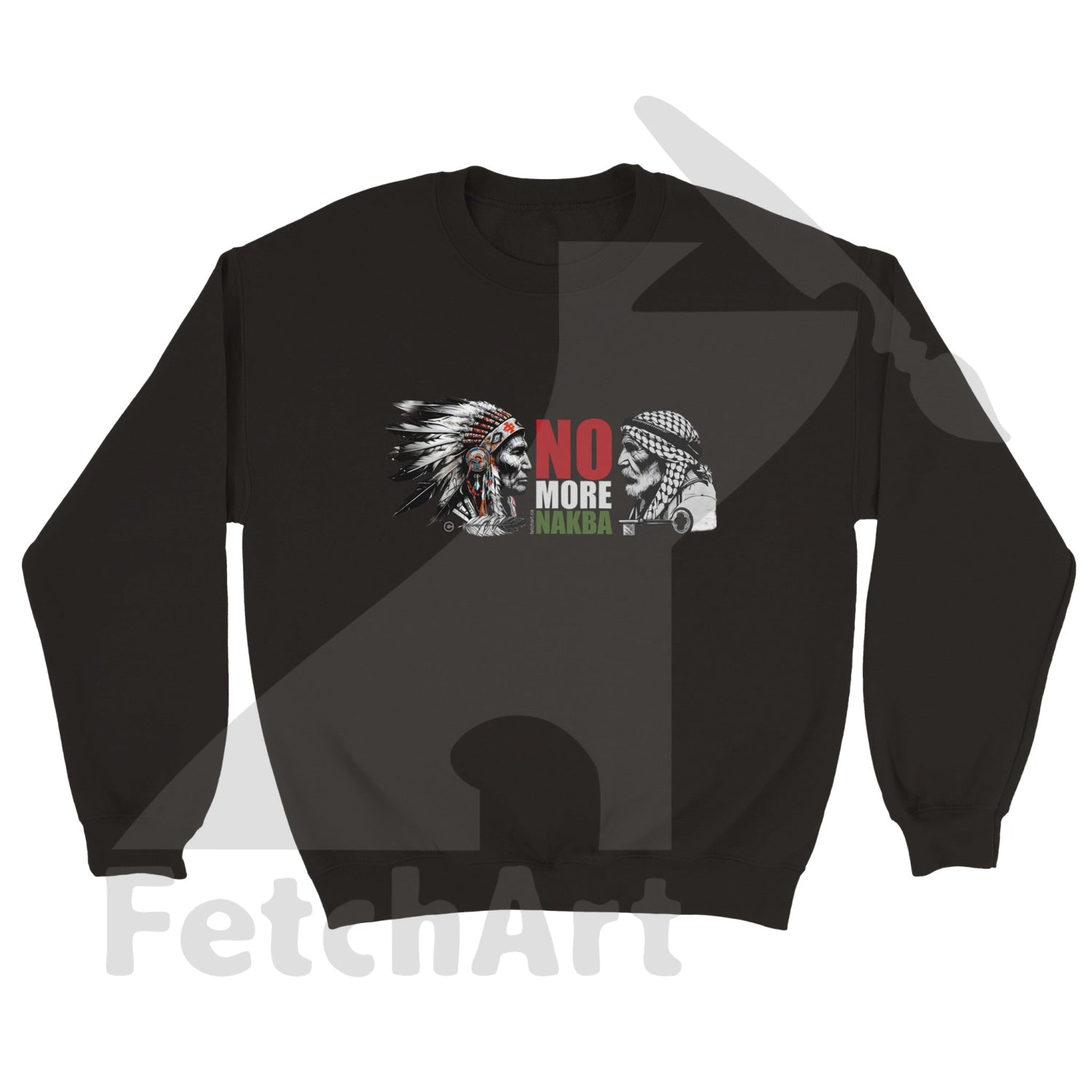 Classic Unisex Crewneck Sweatshirt-No More Nakba - Fetch Art