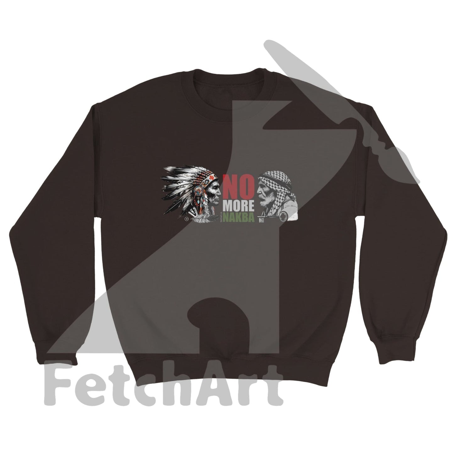 Classic Unisex Crewneck Sweatshirt-No More Nakba - Fetch Art