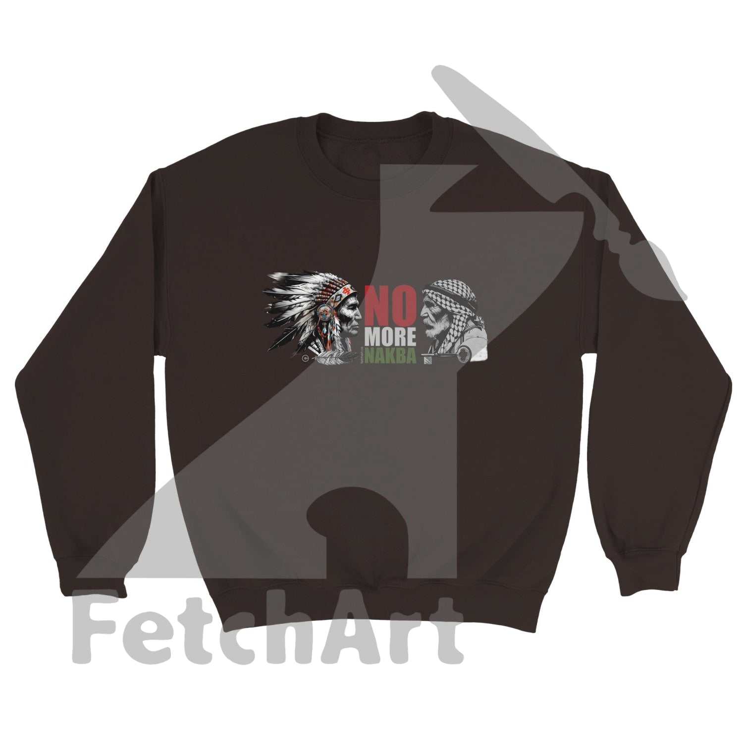Classic Unisex Crewneck Sweatshirt-No More Nakba - Fetch Art