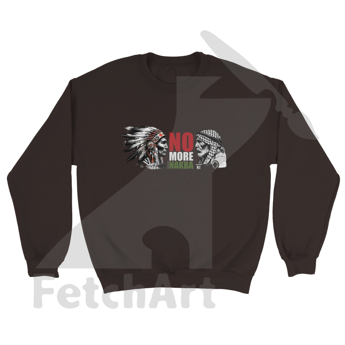Classic Unisex Crewneck Sweatshirt-No More Nakba - Fetch Art