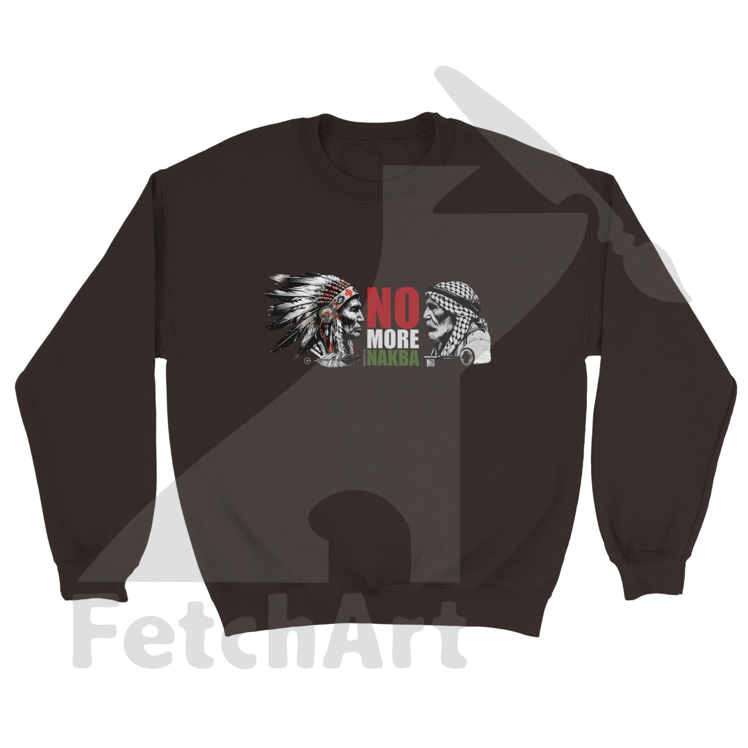 Classic Unisex Crewneck Sweatshirt-No More Nakba - Fetch Art