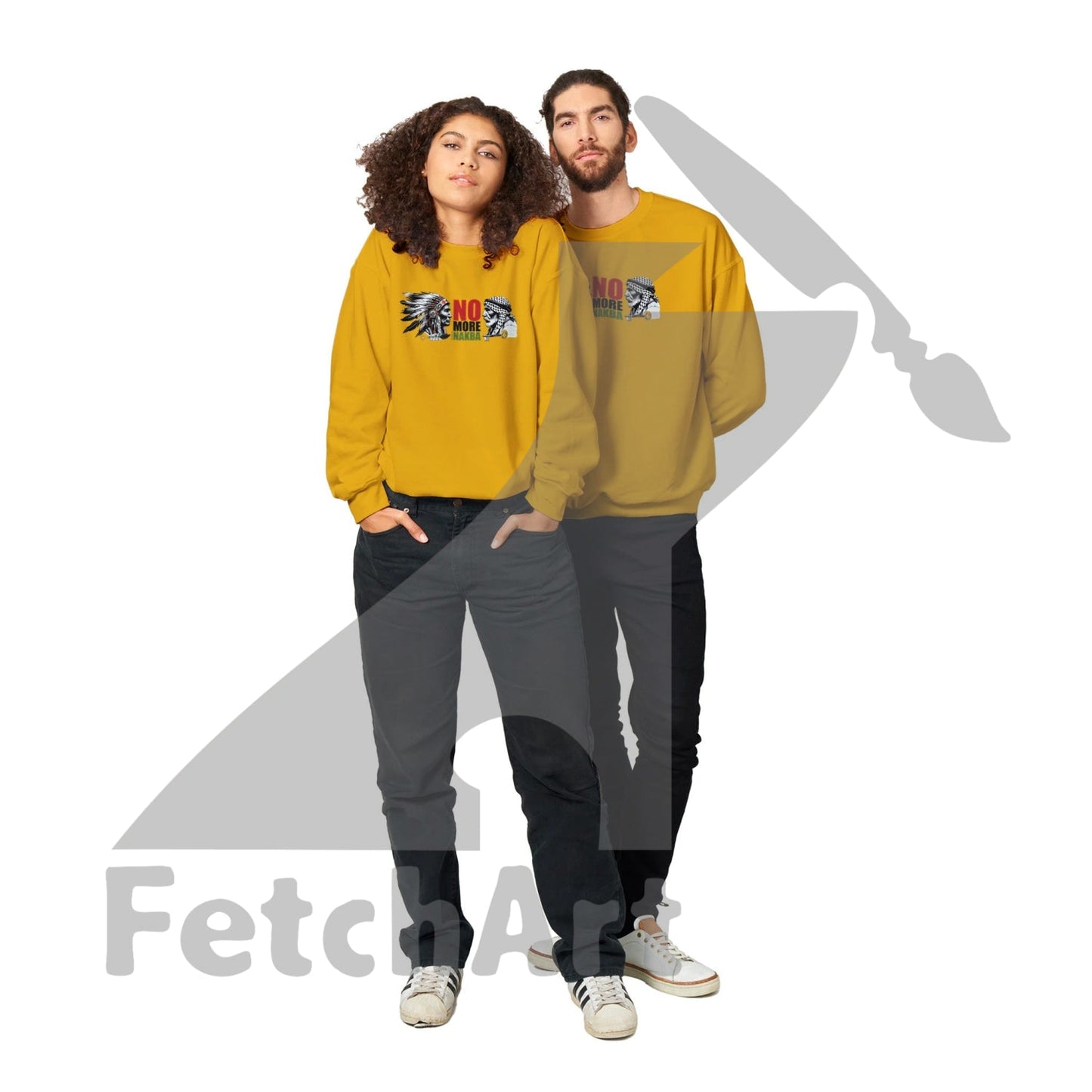 Classic Unisex Crewneck Sweatshirt-No More Nakba - Fetch Art