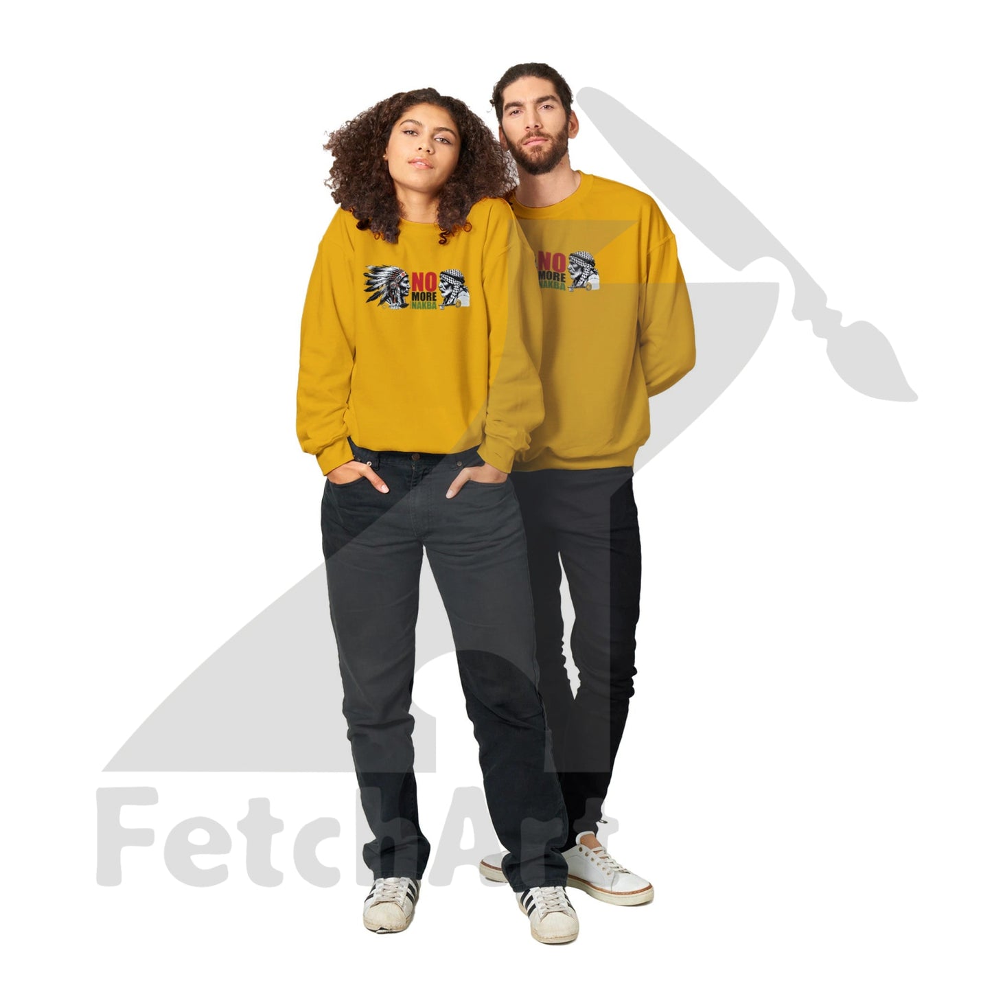 Classic Unisex Crewneck Sweatshirt-No More Nakba - Fetch Art